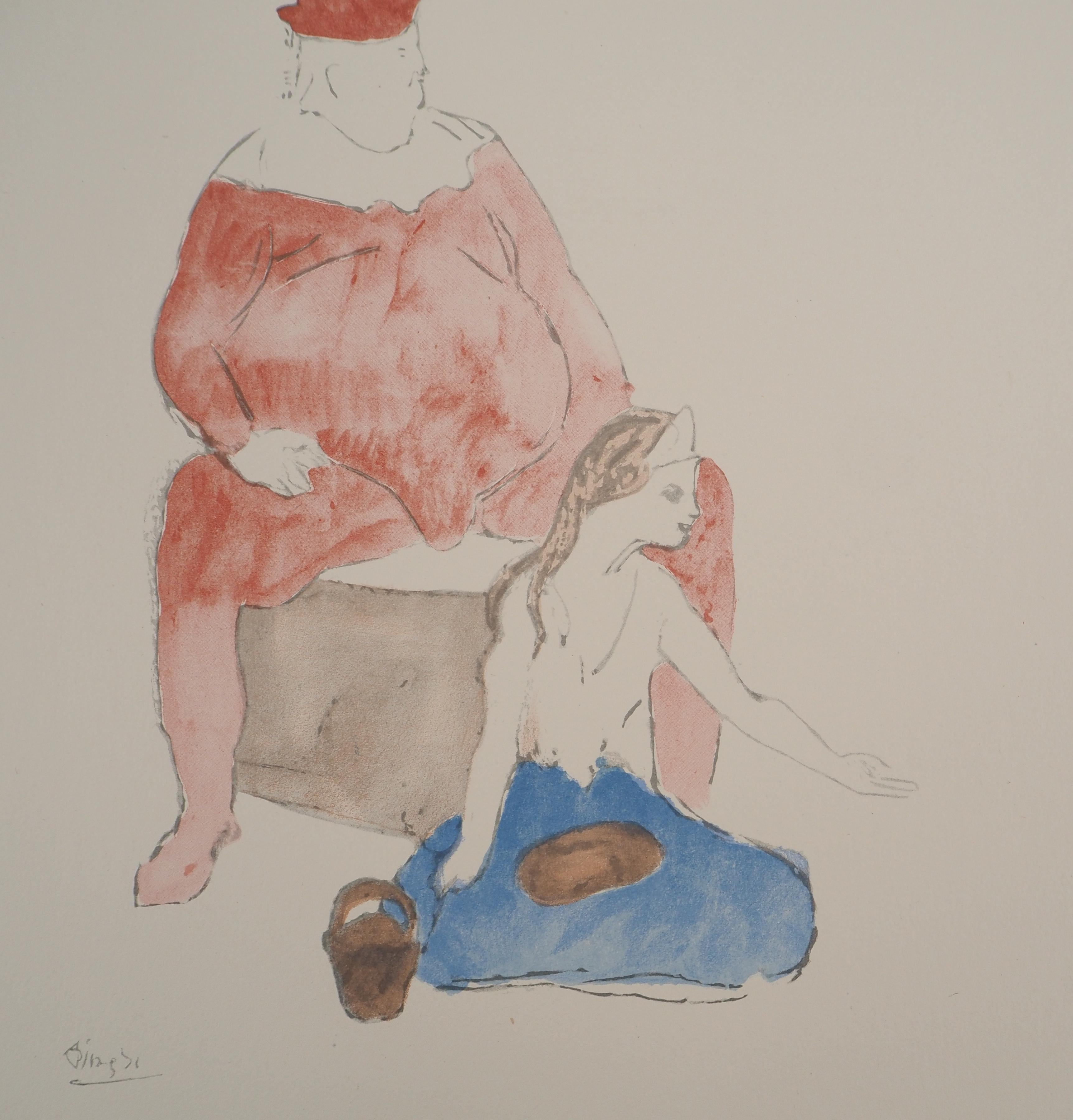 Saltimbanques : The Acrobat - Lithograph and stencil, Printed signature, 1946 For Sale 2