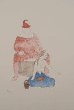 Saltimbanques : The Acrobat - Lithograph and stencil, Printed signature, 1946