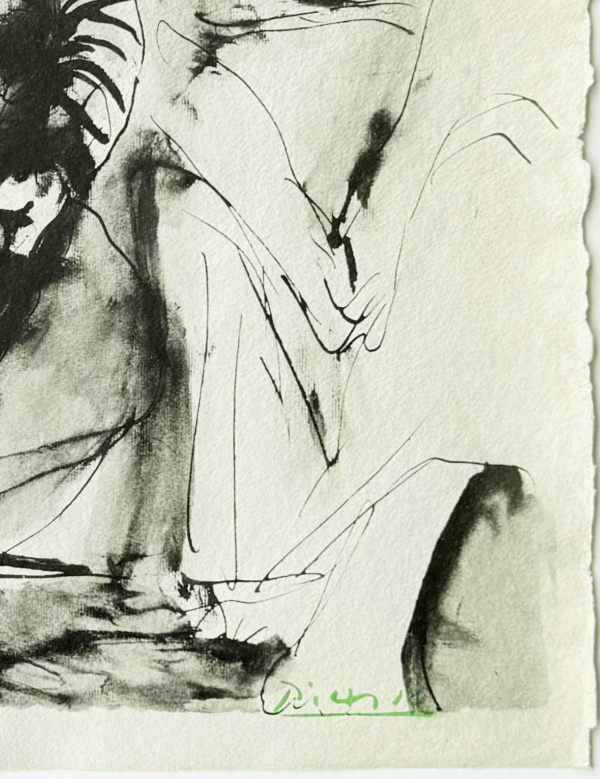 Pablo Picasso (1881-1973) - Scene de familie

Lithograph from 1967.

The edition of 29/500 on Auvergne Richard de Bas paper.

With two watermarks - one of the paper, second of the publisher.

Dimensions of work: 55 x 42 cm

Publisher: Au Vent