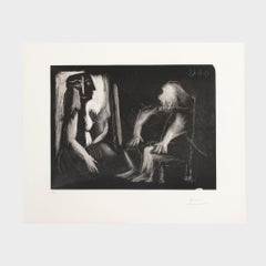 « Scène d'intérieur : l'atelier » (1963) (Bloch 1128 ; Baer 1125.II.B.b.1) Gravure à l'eau-forte
