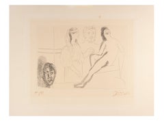 Sculpteur devant sa Sculpture - Etching by Pablo Picasso - 1927