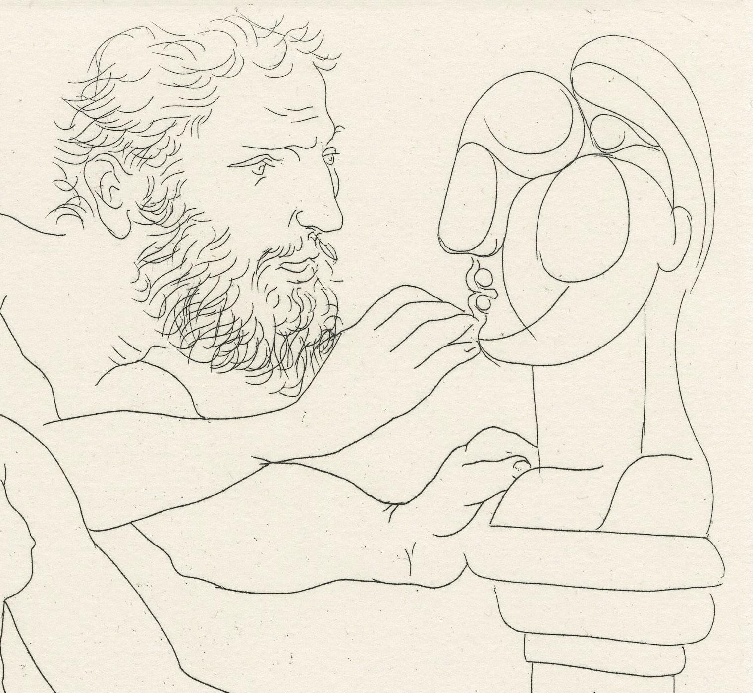 Sculpteur, Modele et Buste sculpte - Print by Pablo Picasso