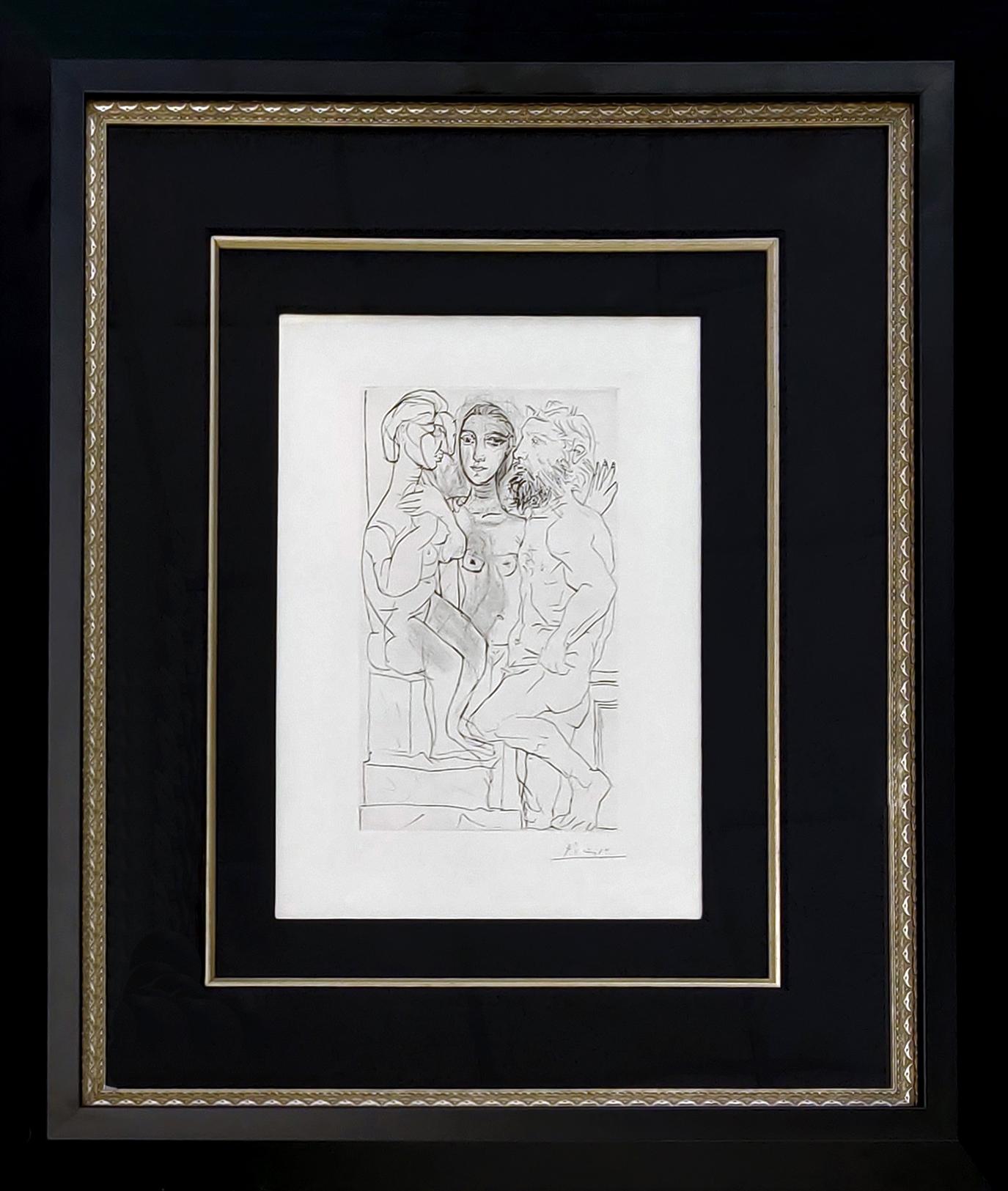SCULPTEUR, MODELE, ET SCULPTURE ASSISE (BLOCH 146) - Print by Pablo Picasso