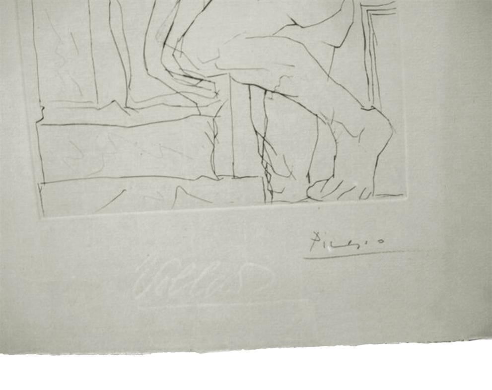 SCULPTEUR, MODELE, ET SCULPTURE ASSISE (BLOCH 146) - Cubist Print by Pablo Picasso
