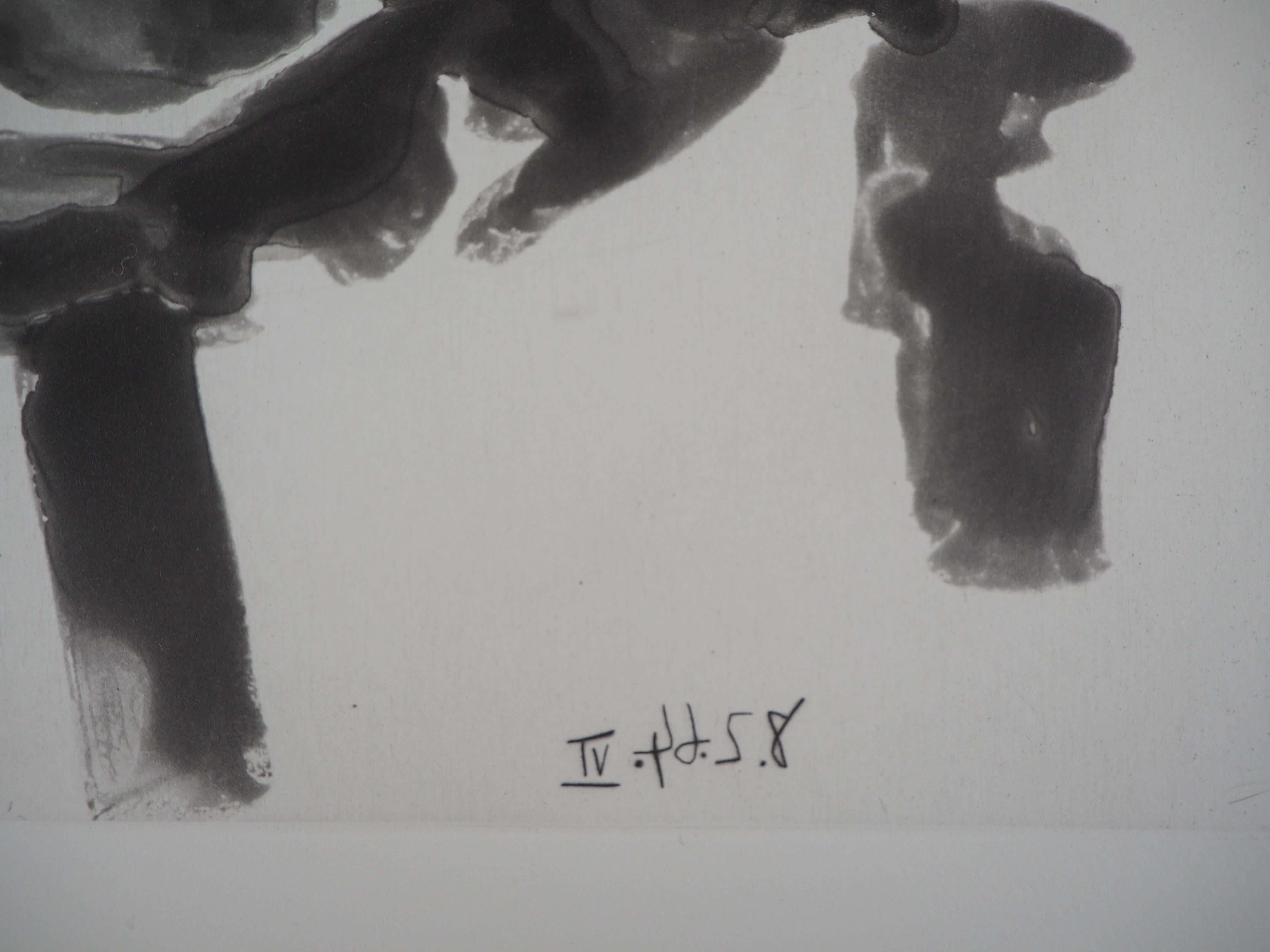 Sculptor before His Sculpture Stand - Original Aquatint Etching (Bloch #1191) - Print by Pablo Picasso
