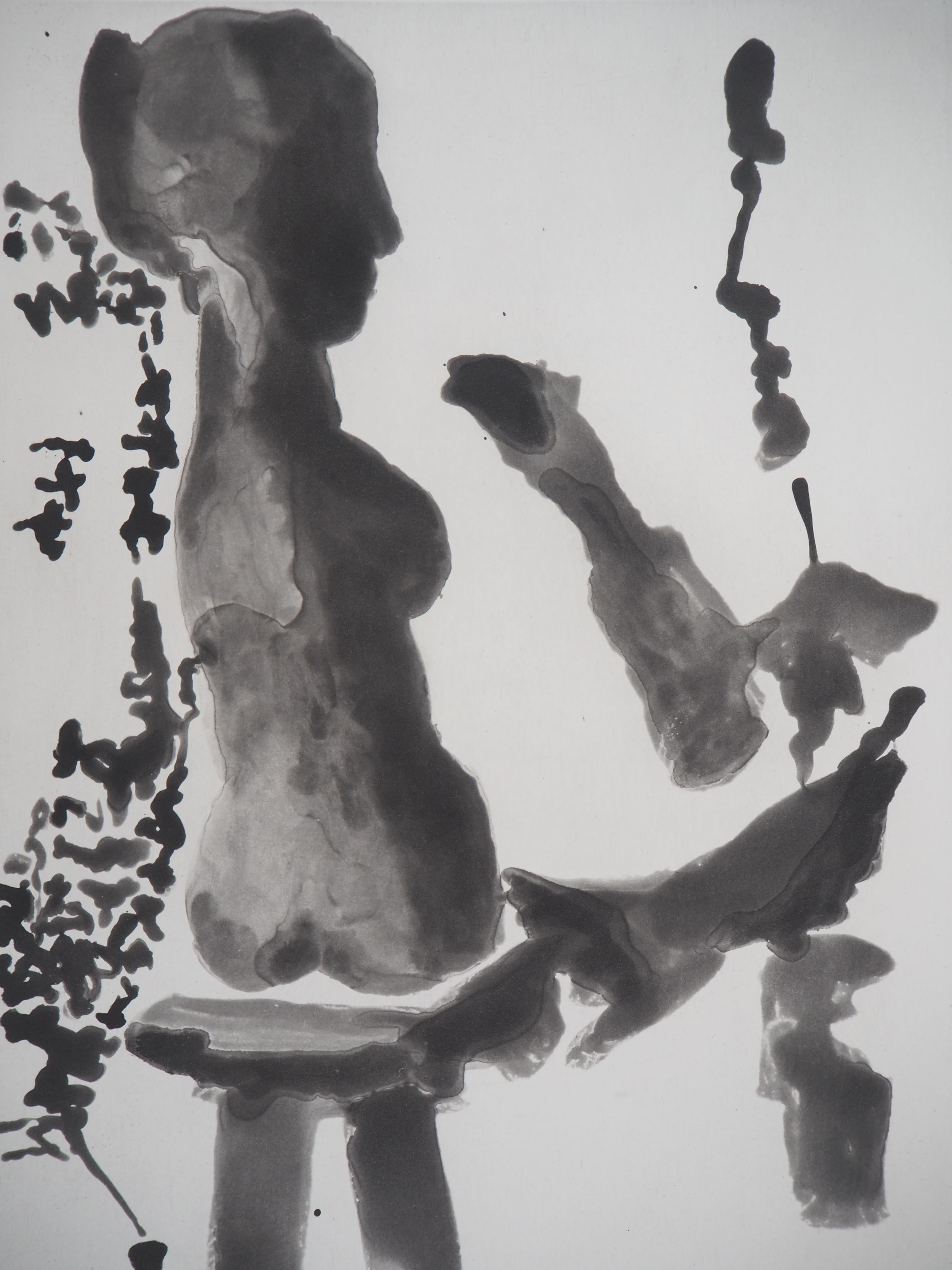 Sculptor before His Sculpture Stand - Original Aquatint Etching (Bloch #1191) 1