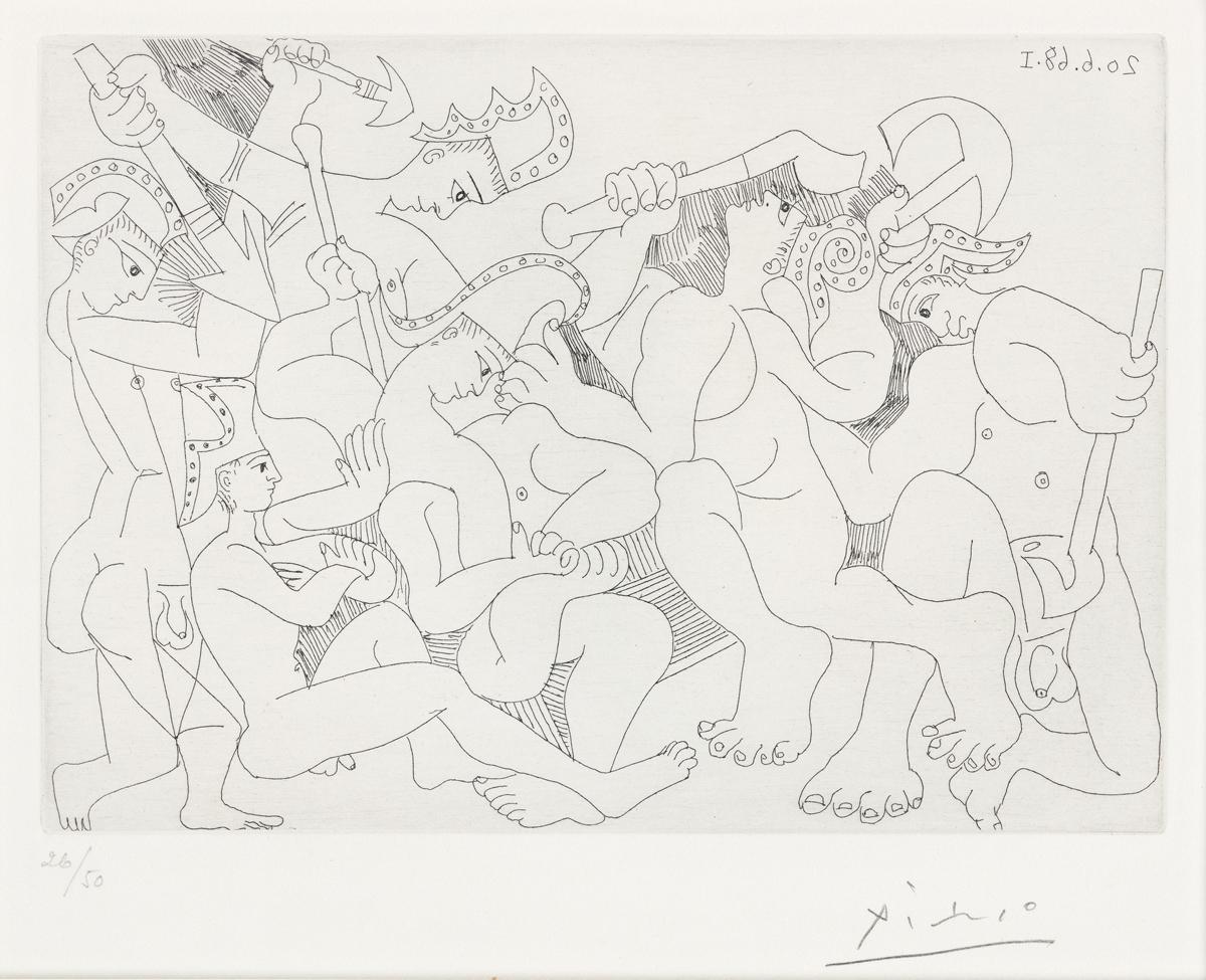 Pablo Picasso Nude Print - Series 347:168 (Jeux de Gladiateurs)