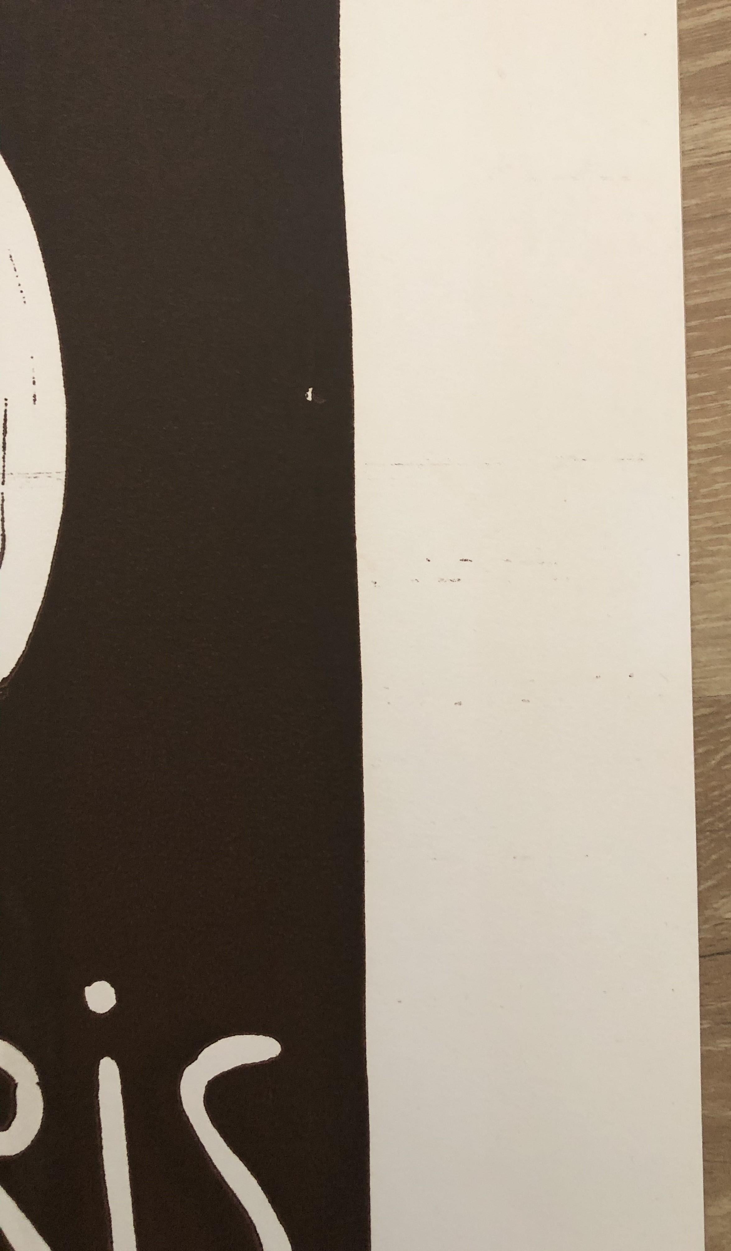 Pablo PICASSO
Lächelndes Gesicht für Madoura, 1958

Original-Linolschnitt  (gedruckt in der Werkstatt von Arnera)
Handsigniert mit rotem Bleistift
Aus einer limitierten Auflage von 200 unnummerierten Exemplaren
Auf Pergament 60 x 42 cm (ca. 23,6 x