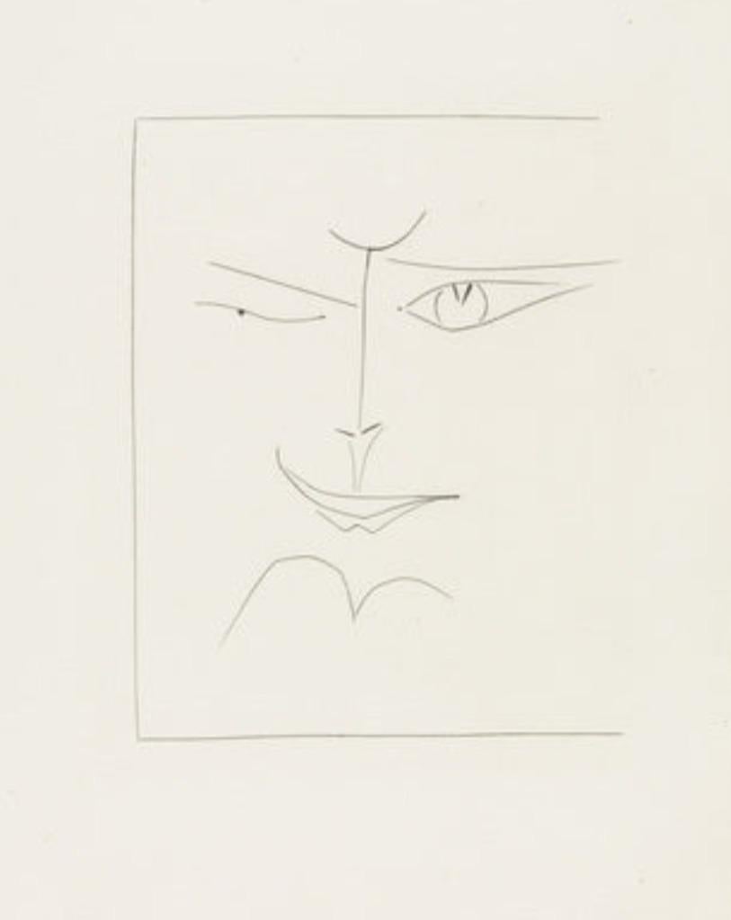 Quadratisches Gesichtsmirken (Teller XXX), von Carmen