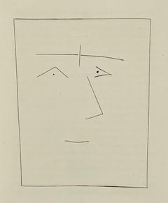 Square Head of a Man with Joined Eyebrows (Plate V), from Carmen