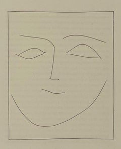 Tête carrée d'une femme souriant à moitié (planche XII), de Carmen