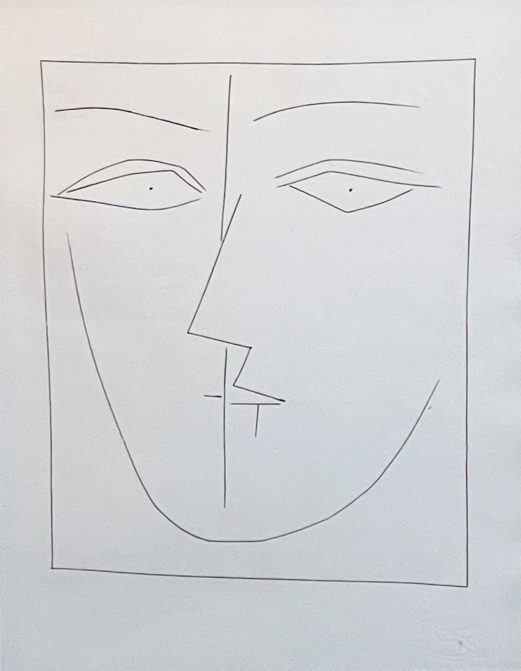 Square Head of a Woman in Semi-profile (Plate XV), from Carmen - Print by Pablo Picasso