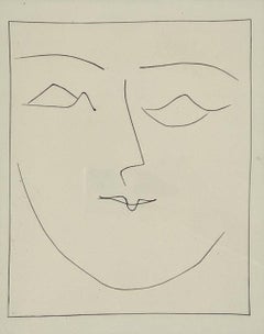 Tête carrée d'une femme se penchant (planche XIII), de Carmen