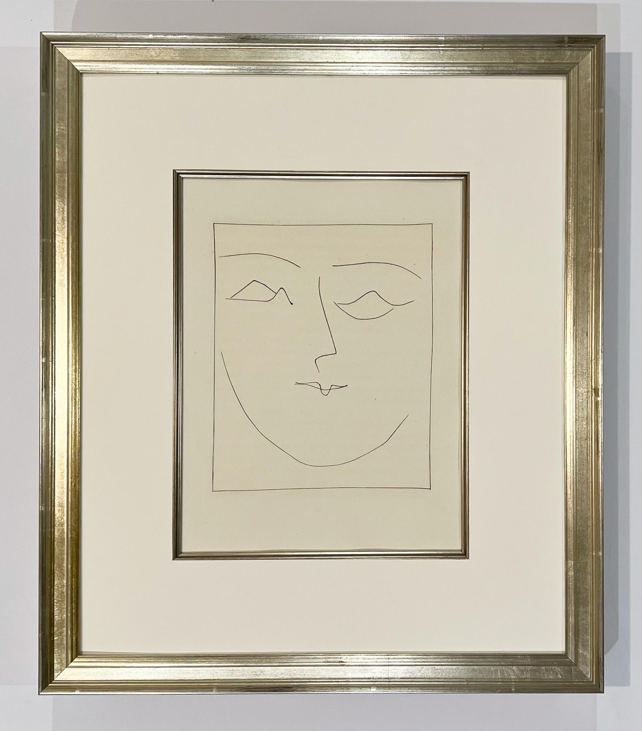 Square Head of a Woman Pouting (Plate XIII), from Carmen - Print by Pablo Picasso