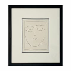 Square Head of a Woman with Full Lips
