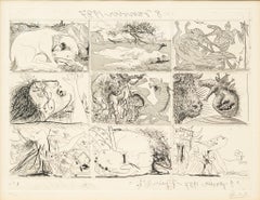 "Sueño y Mentira de Franco" Etching Pair, Edition 116/850, signed