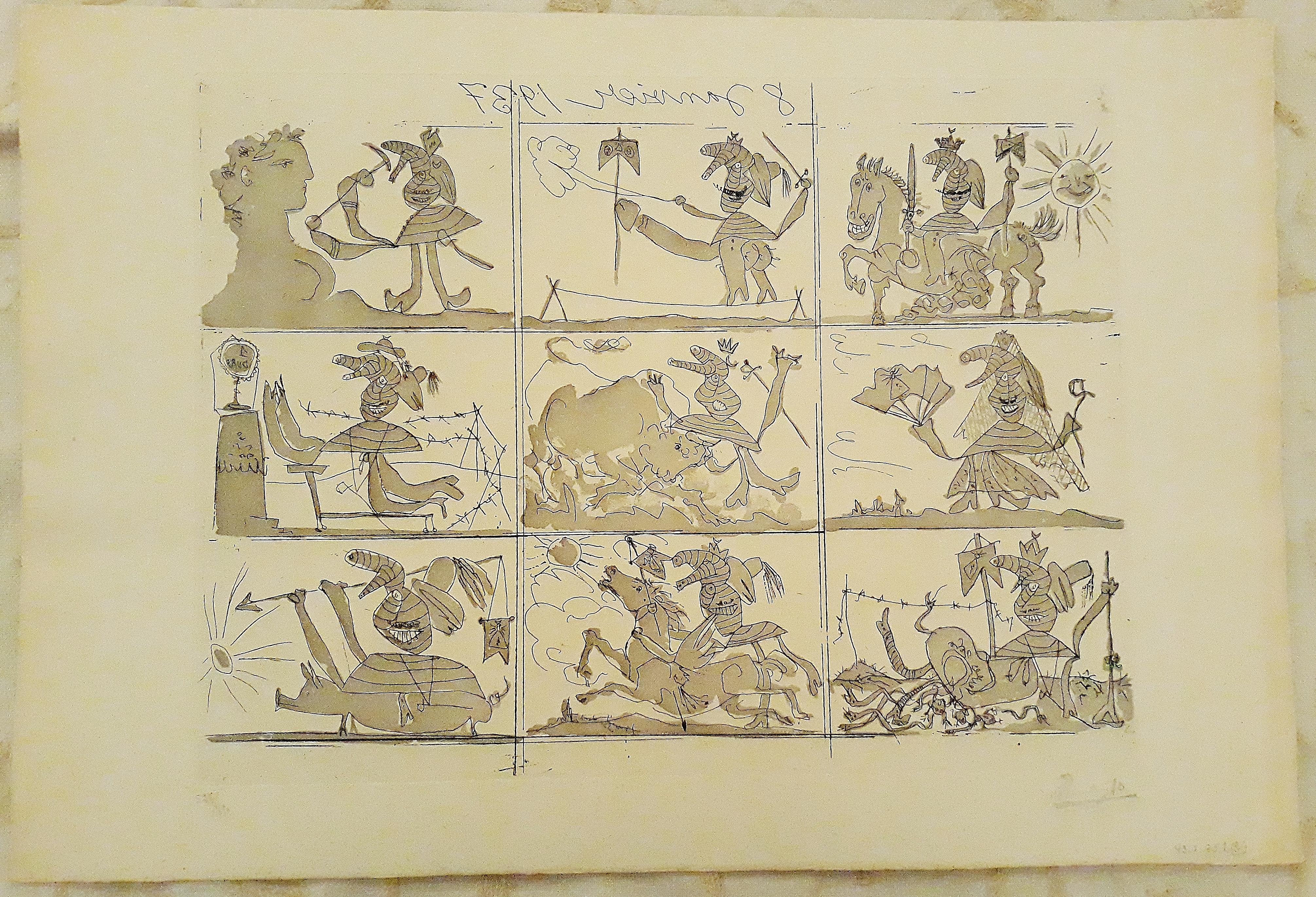 Sueño y Mentira de Franco - Original Etchings and Aquatints by P. Picasso - 1937 - Print by Pablo Picasso