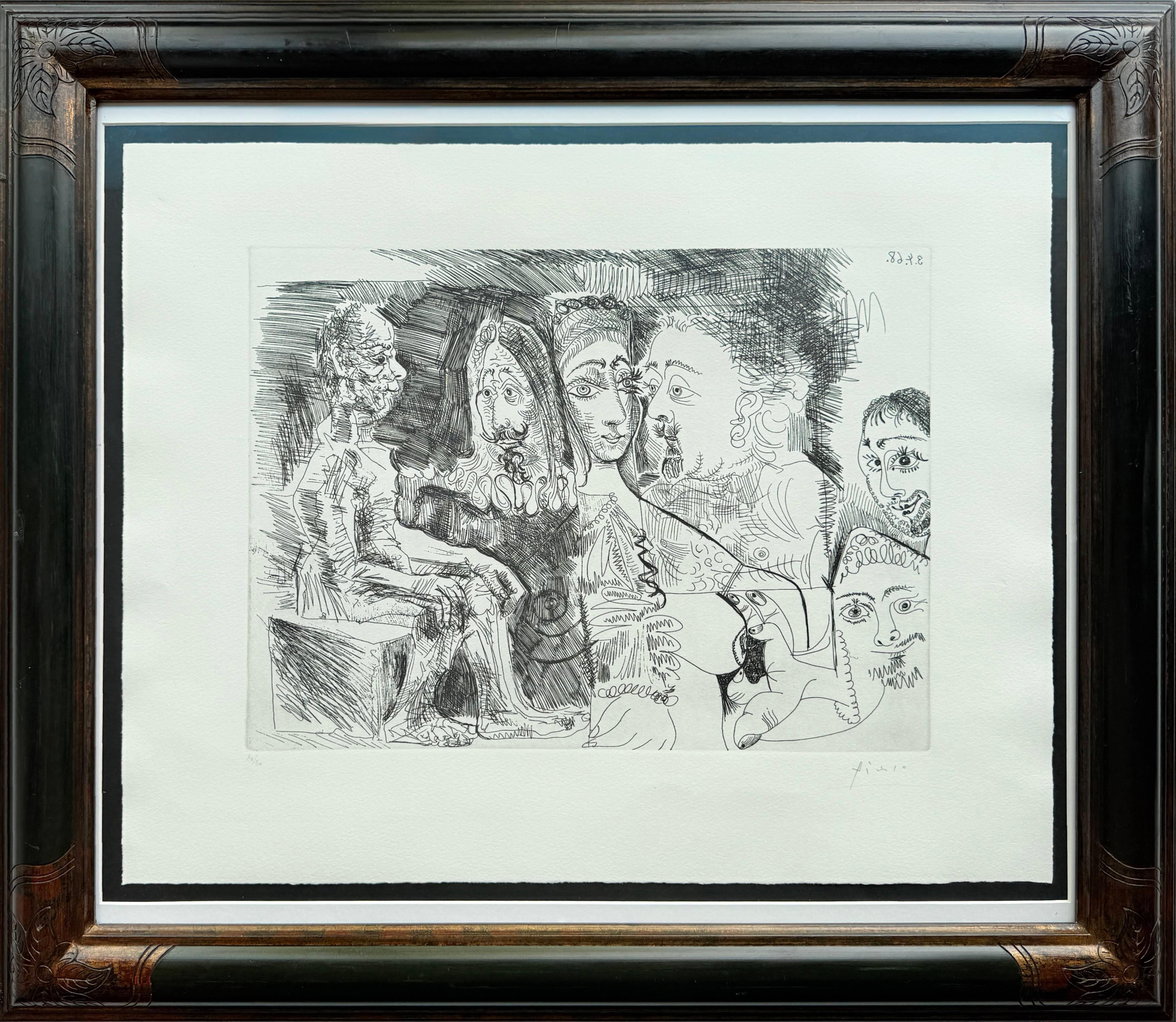 Pablo Picasso Print - Suite 347, 4 avril 1968, L. 16