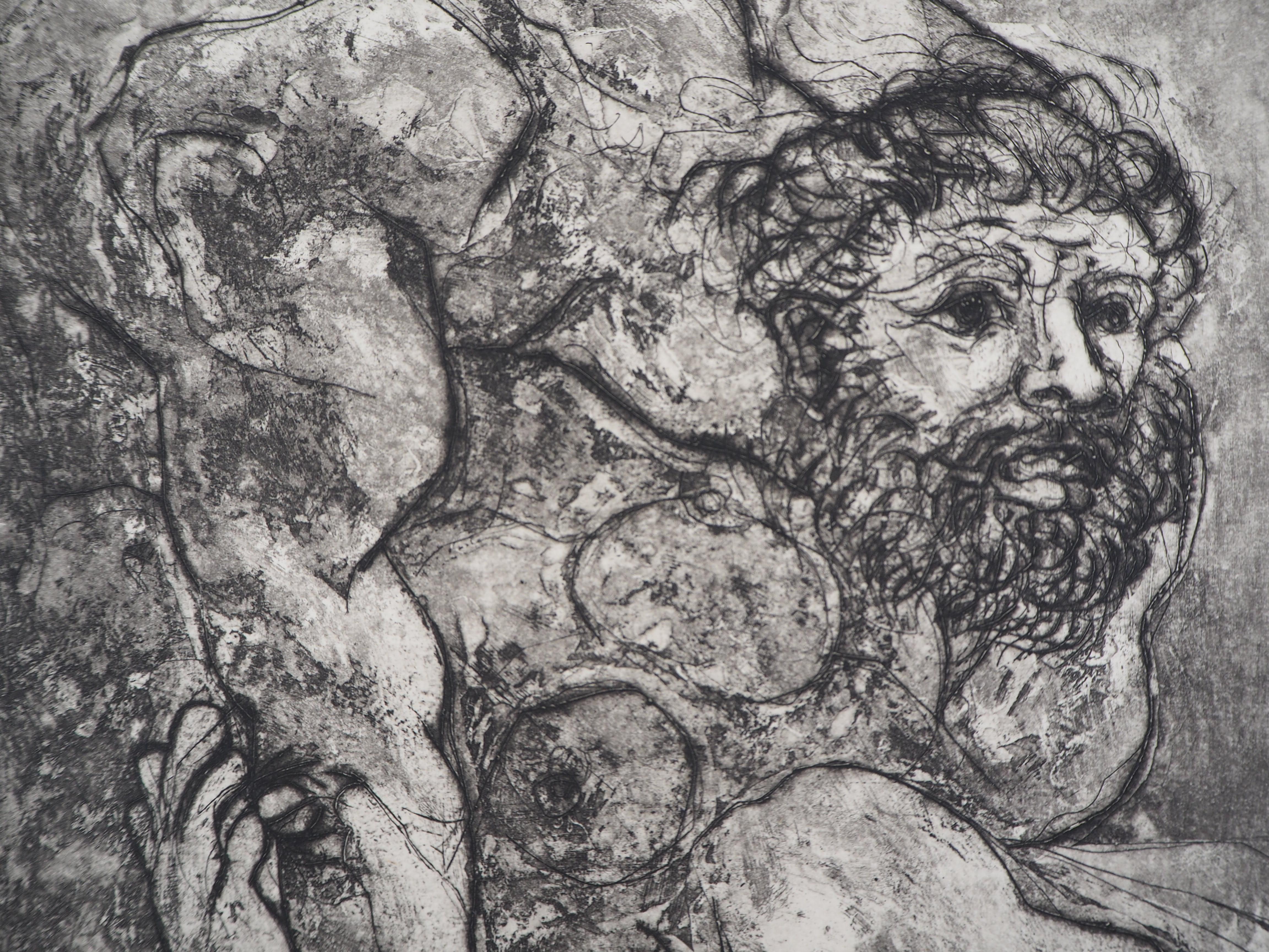 Suite Vollard (plate 32) The Lovers - Original etching and Aquatint, Handsigned 2
