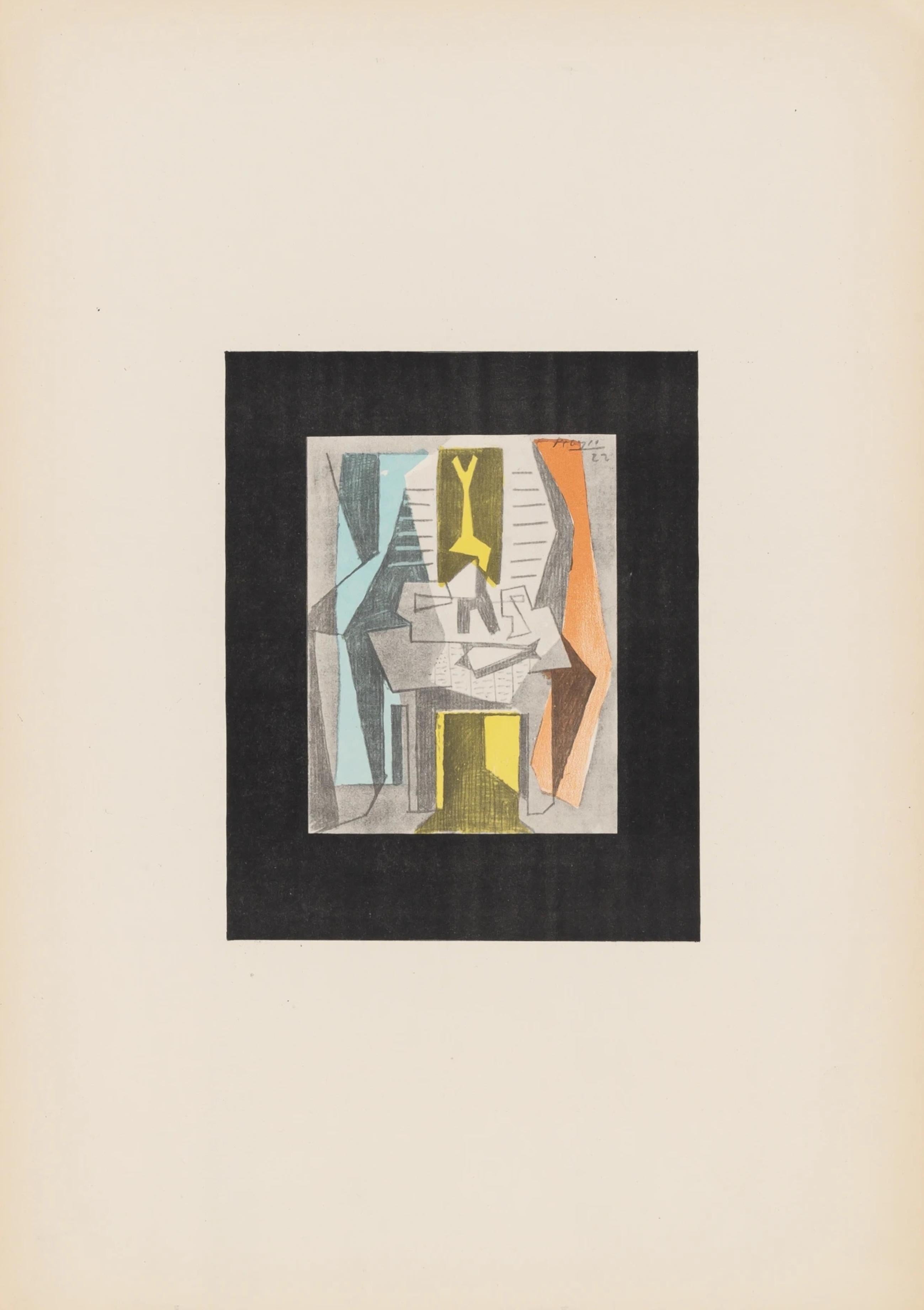 Print di Pablo Picasso - Tabella prima della finestra