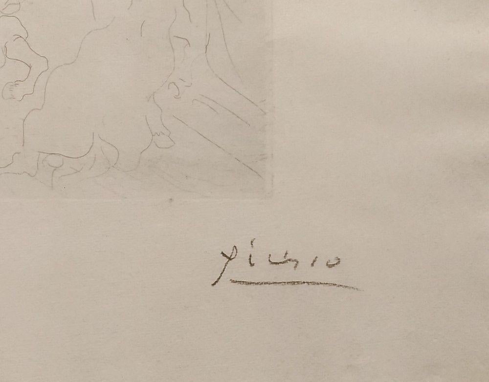 Taureau et Chevaux dans l'Arène  - Print by Pablo Picasso