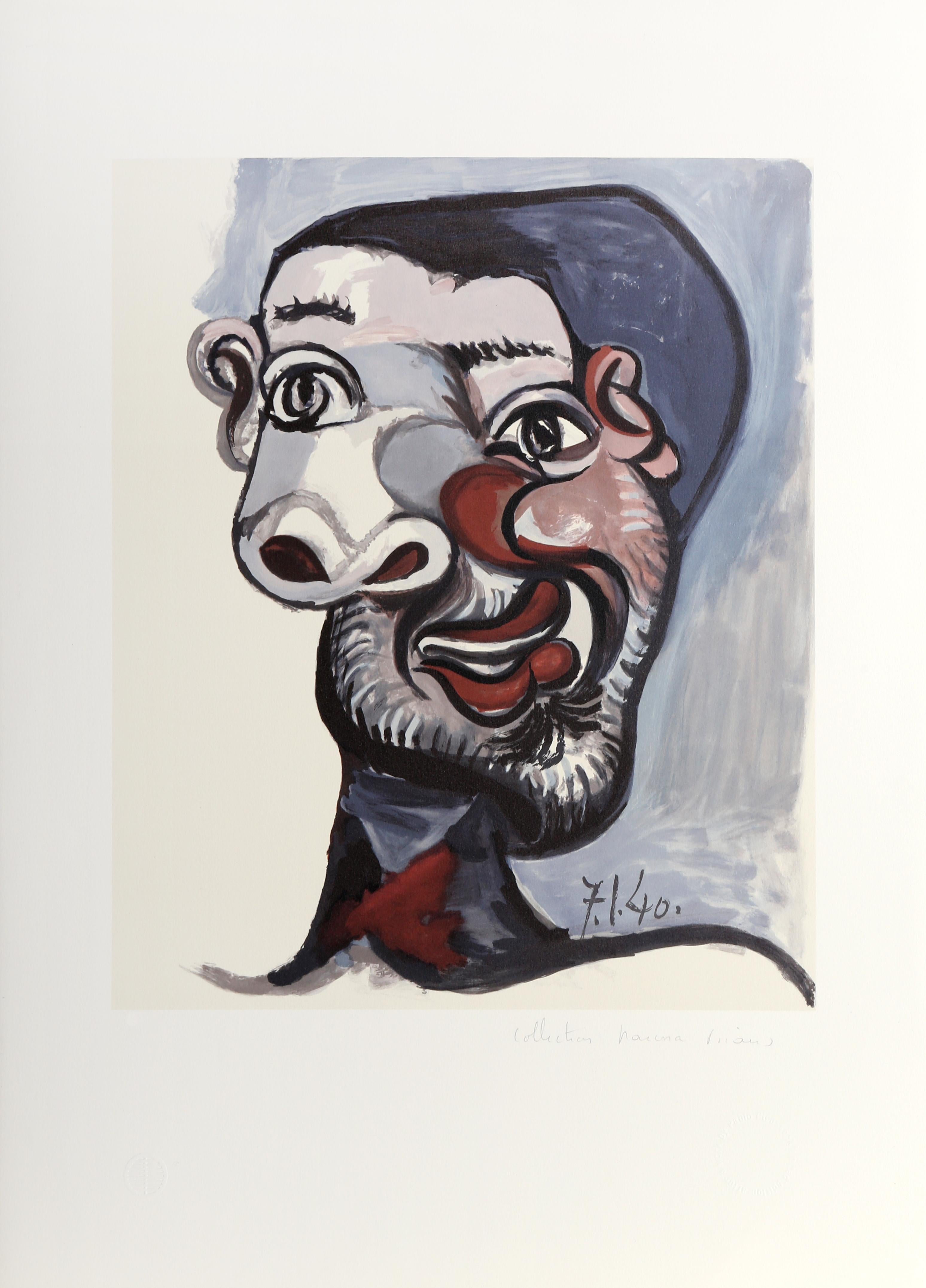 Pablo Picasso Abstract Print – Tete de Homme