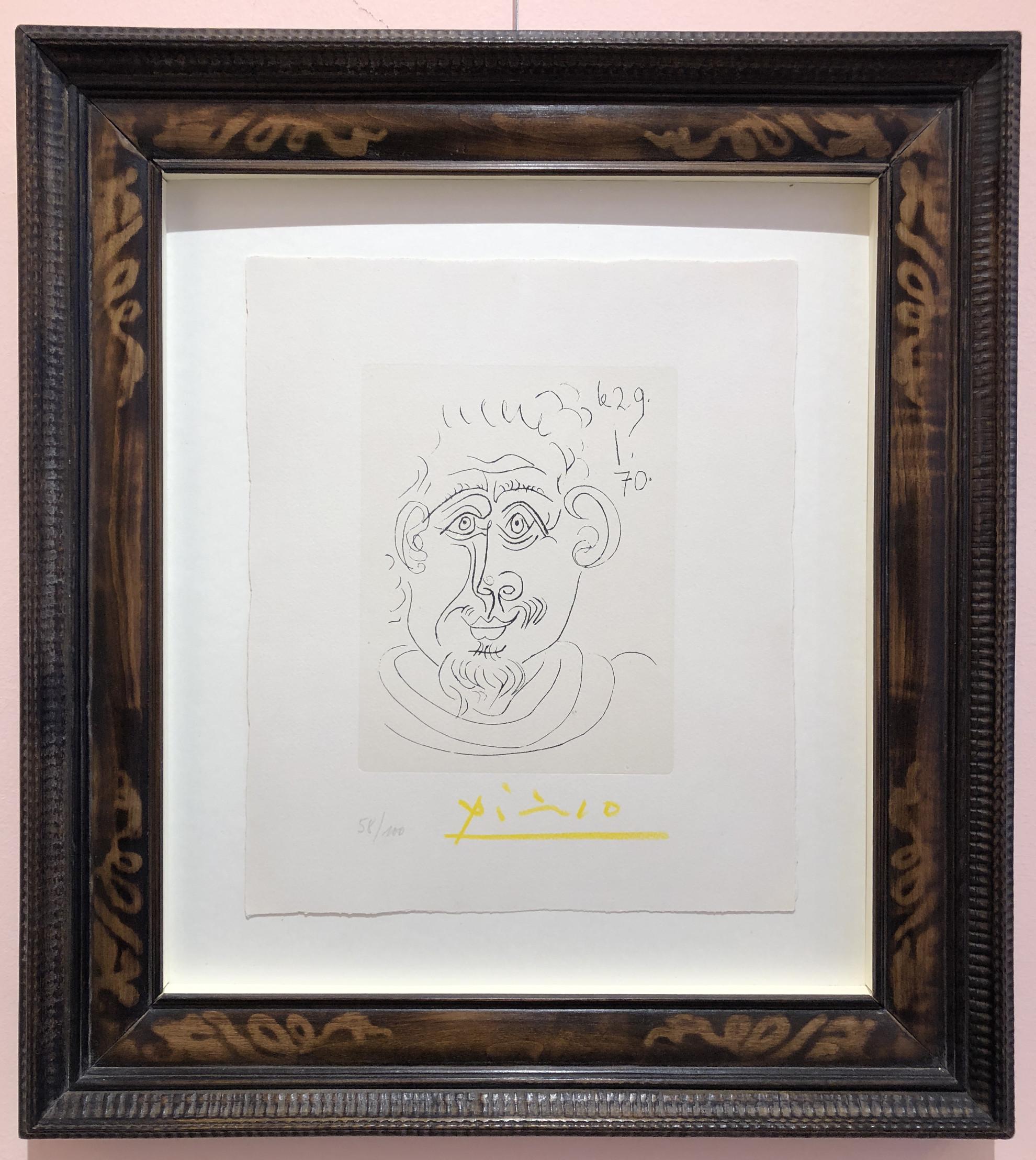 Tete d'homme au Bouc - Print by Pablo Picasso