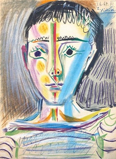 Tête d'un jeune homme en face, Les Peintres mes amis, Pablo Picasso