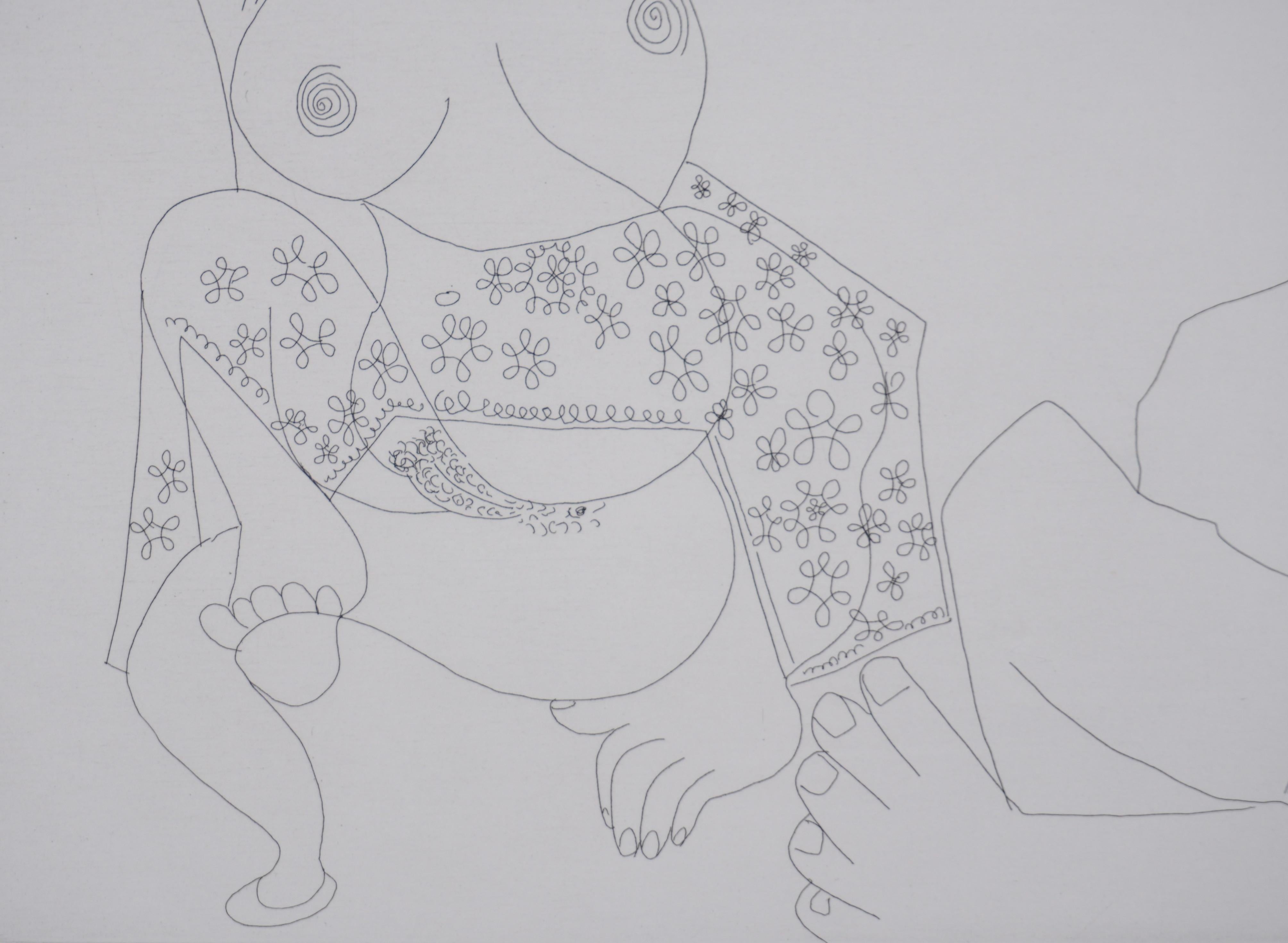Pablo PICASSO (1881-1973)
The 156, Belly Dancing (plate 43), 1978

Original etching (Crommelynck workshop)
Signed with stamp
Justified HC B/C
On vellum, 41.5 x 48 cm (c. 16.33 x 18.89 in)

REFERENCE:
- Catalogue raisonné Bloch #1898
- Catalogue