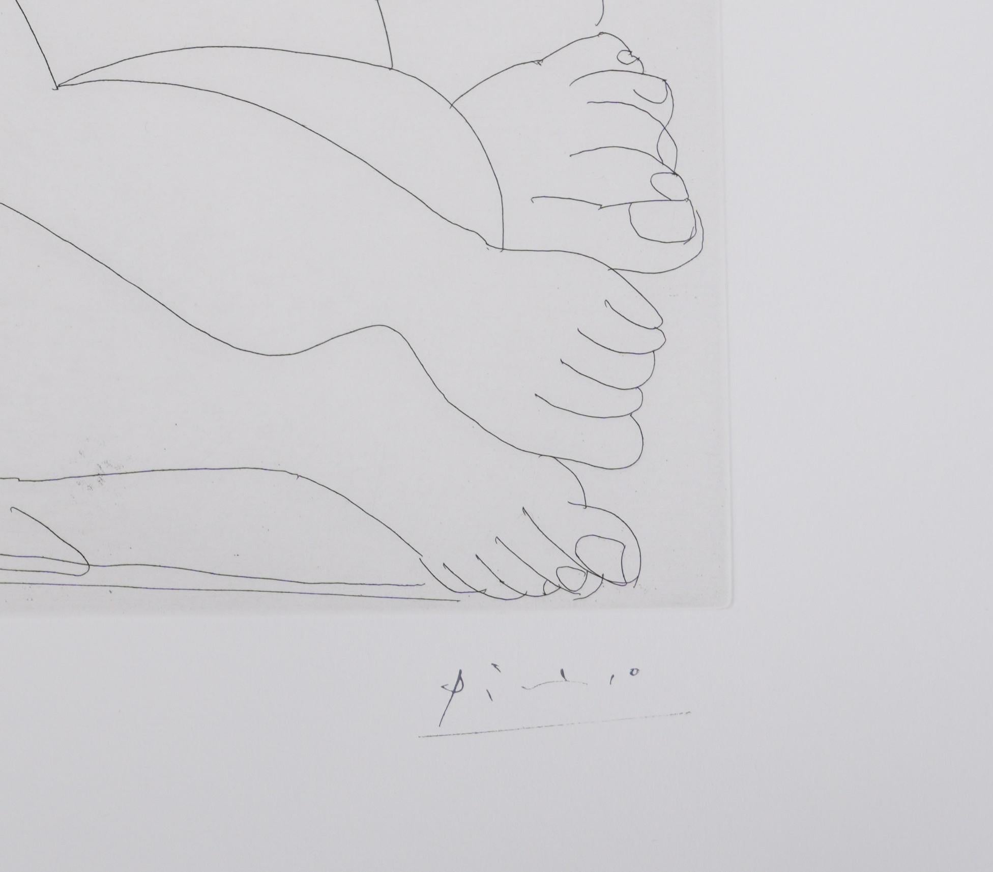 La 156, Dega stupito - Acquaforte originale, firmata (Baer #1975) - Print di Pablo Picasso