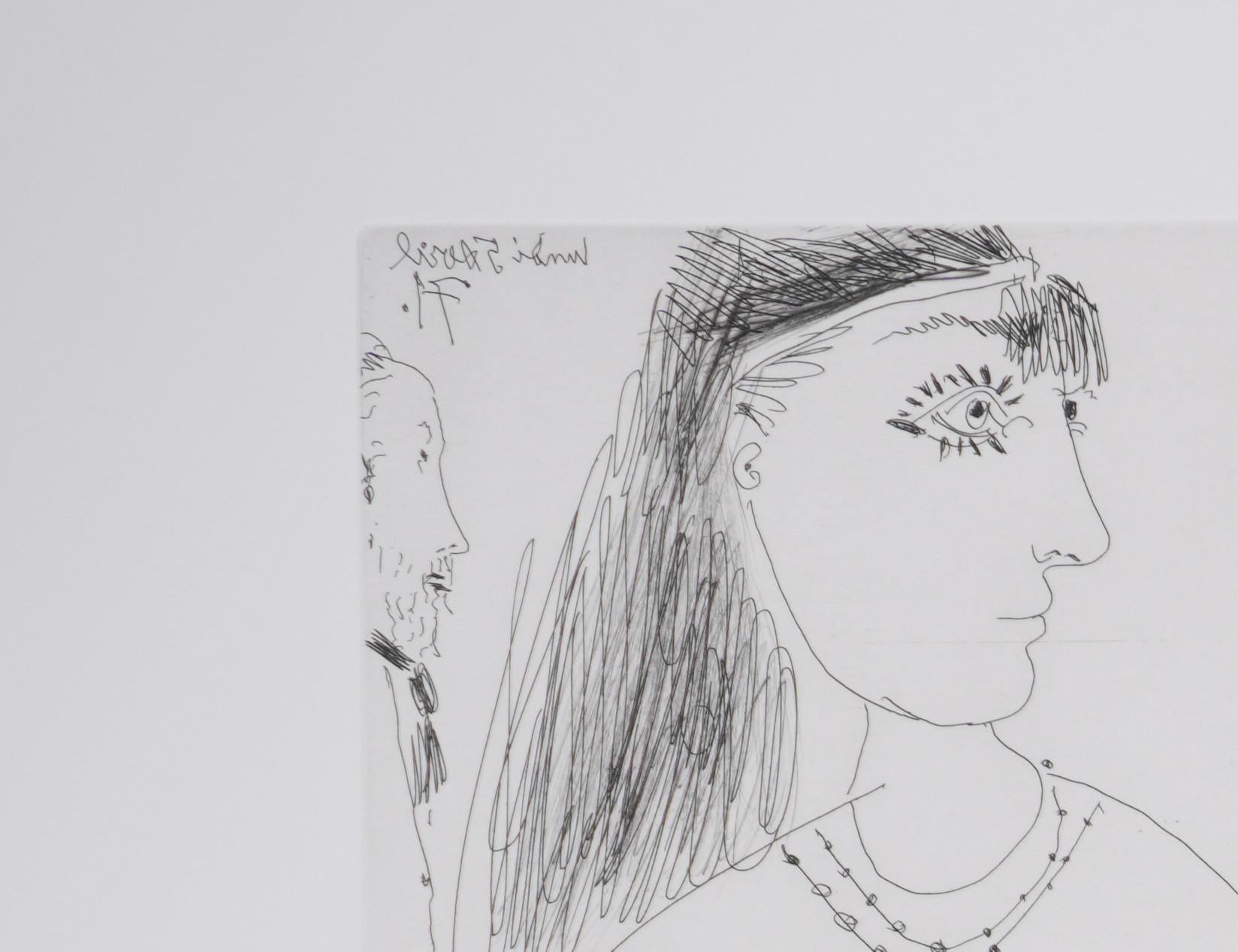Die 156, Degas Denken, Mädchen - Original-Radierung, signiert (Baer #1974) im Angebot 1