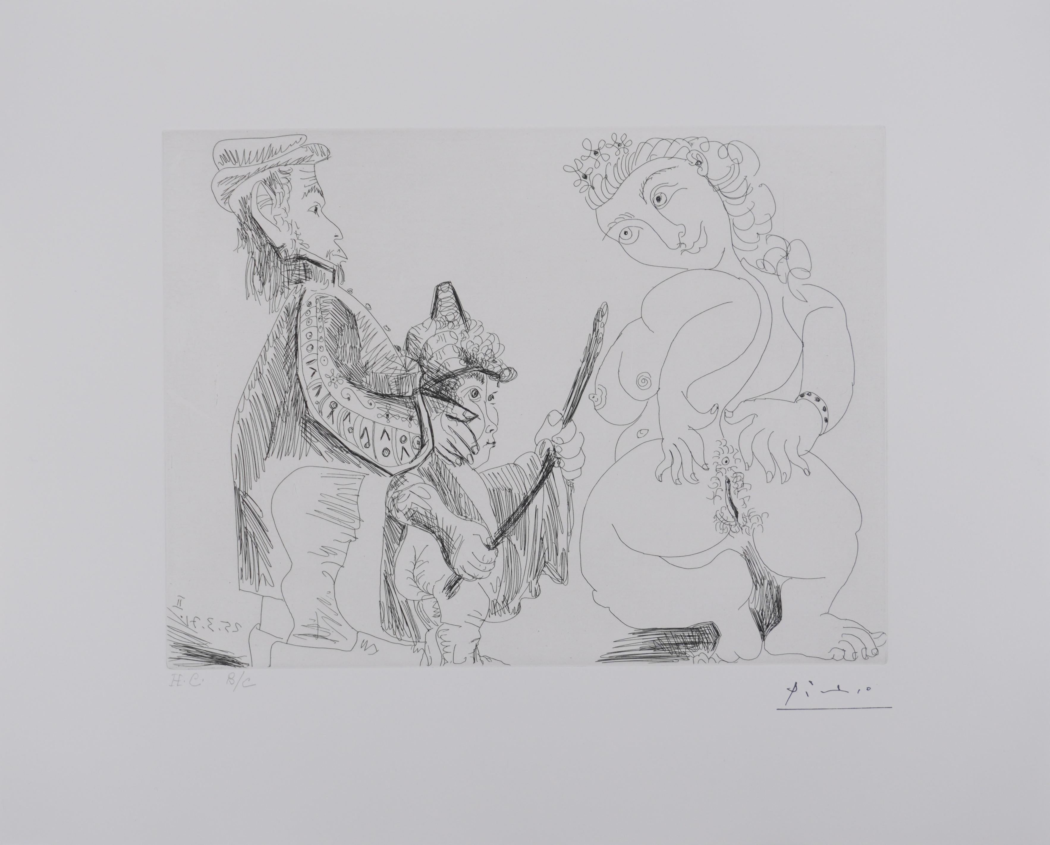 Los 156, No mires, hijo mío - Grabado original, firmado (Baer #1957)