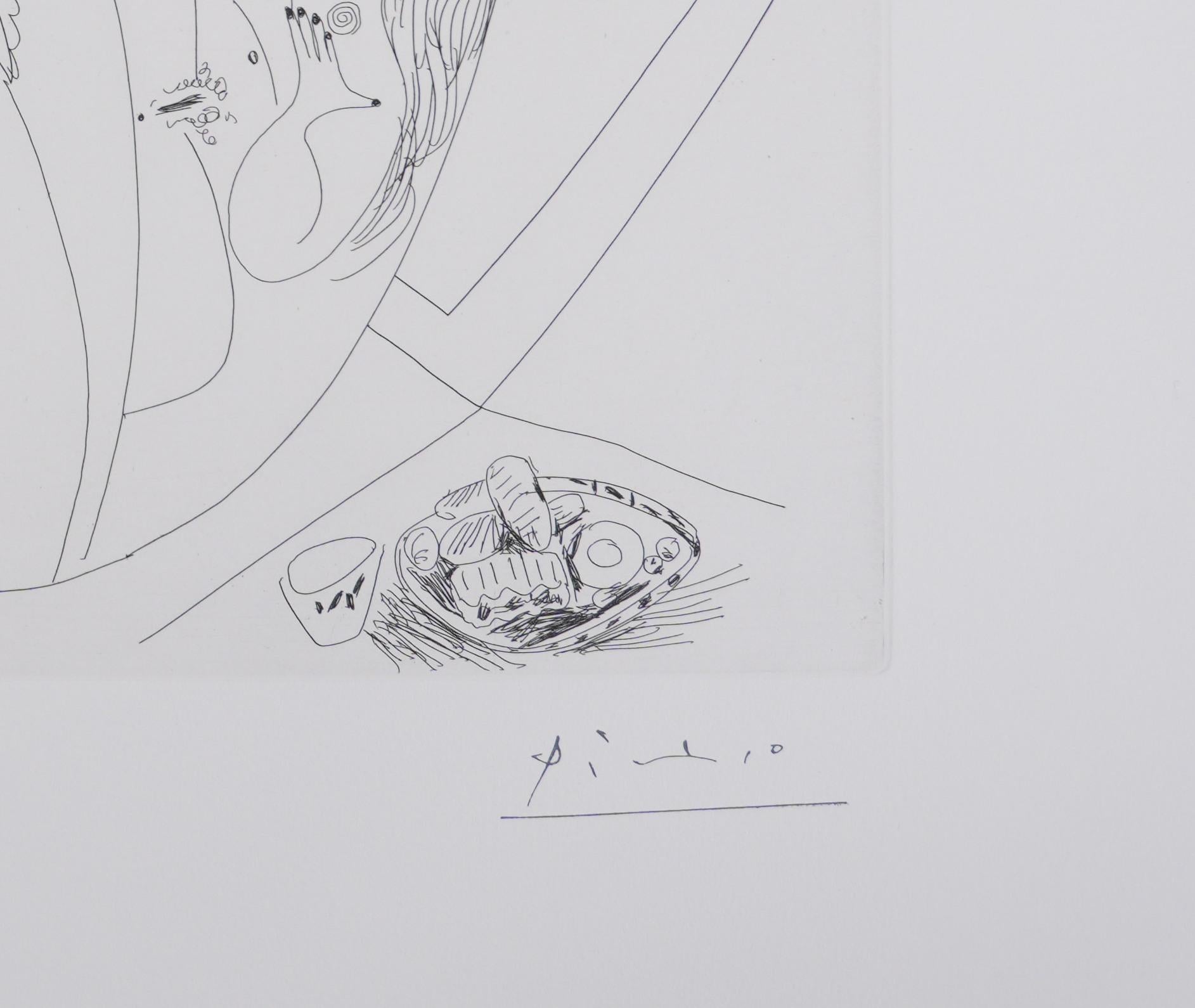 The 156, Games, Music, and Cakes - Gravure originale, signée (Baer #1983) - Cubisme Print par Pablo Picasso