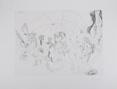 The 156, Games, Music, and Cakes - Original Etching, Signed (Baer #1983)
