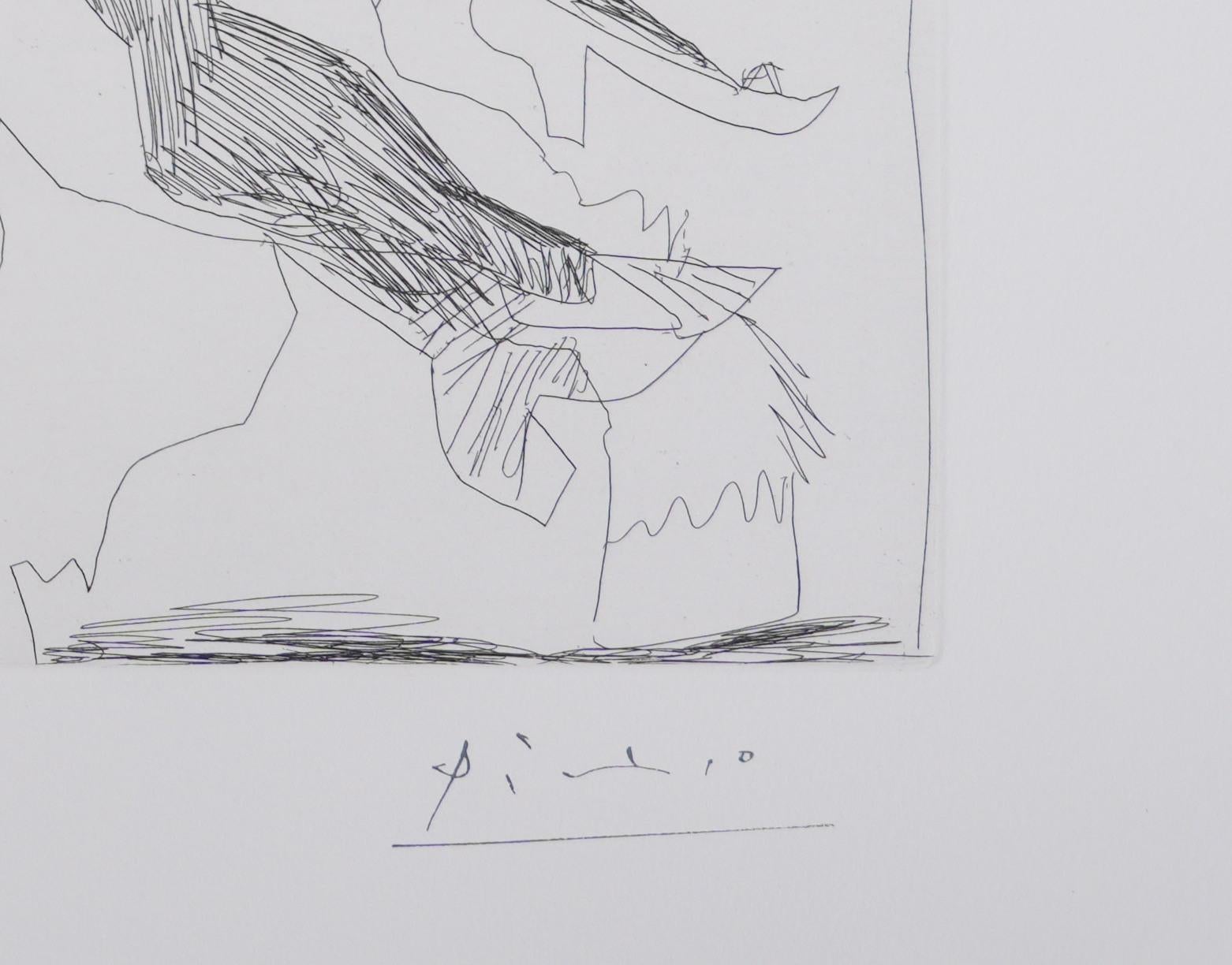 Die 156, Erinnerungen und Spanien - Original-Radierung, signiert (Baer #2012) – Print von Pablo Picasso