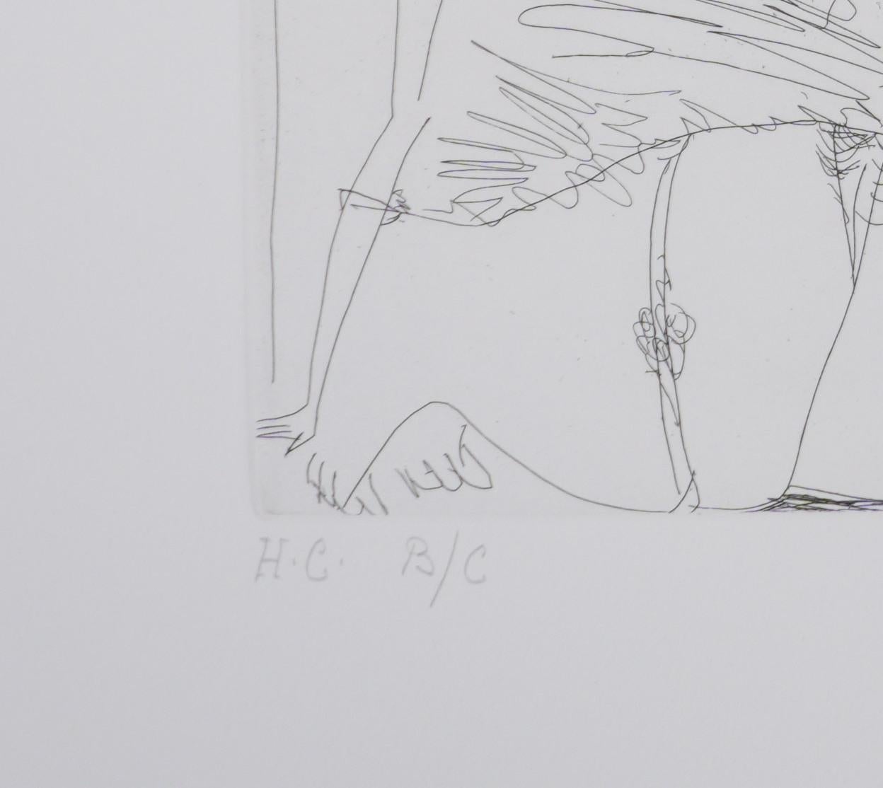 Die 156, Erinnerungen und Spanien - Original-Radierung, signiert (Baer #2012) (Grau), Nude Print, von Pablo Picasso