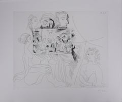 The 156, Painting : Riddle Selfportrait - Original Etching, Signed (Baer #1871)