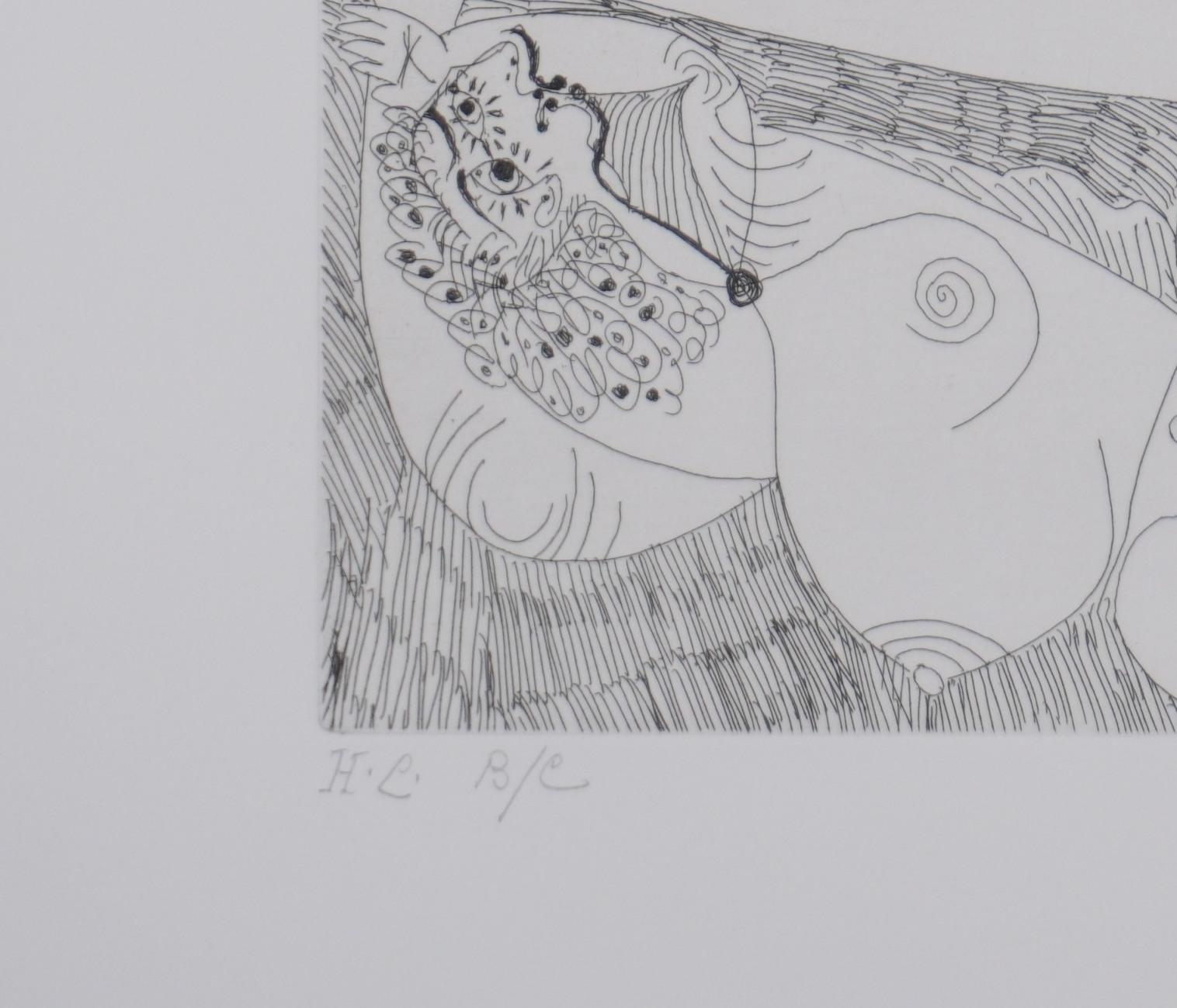 The 156, Rest, Two Naked Girls - Gravure originale, signée (Baer #1962) en vente 1