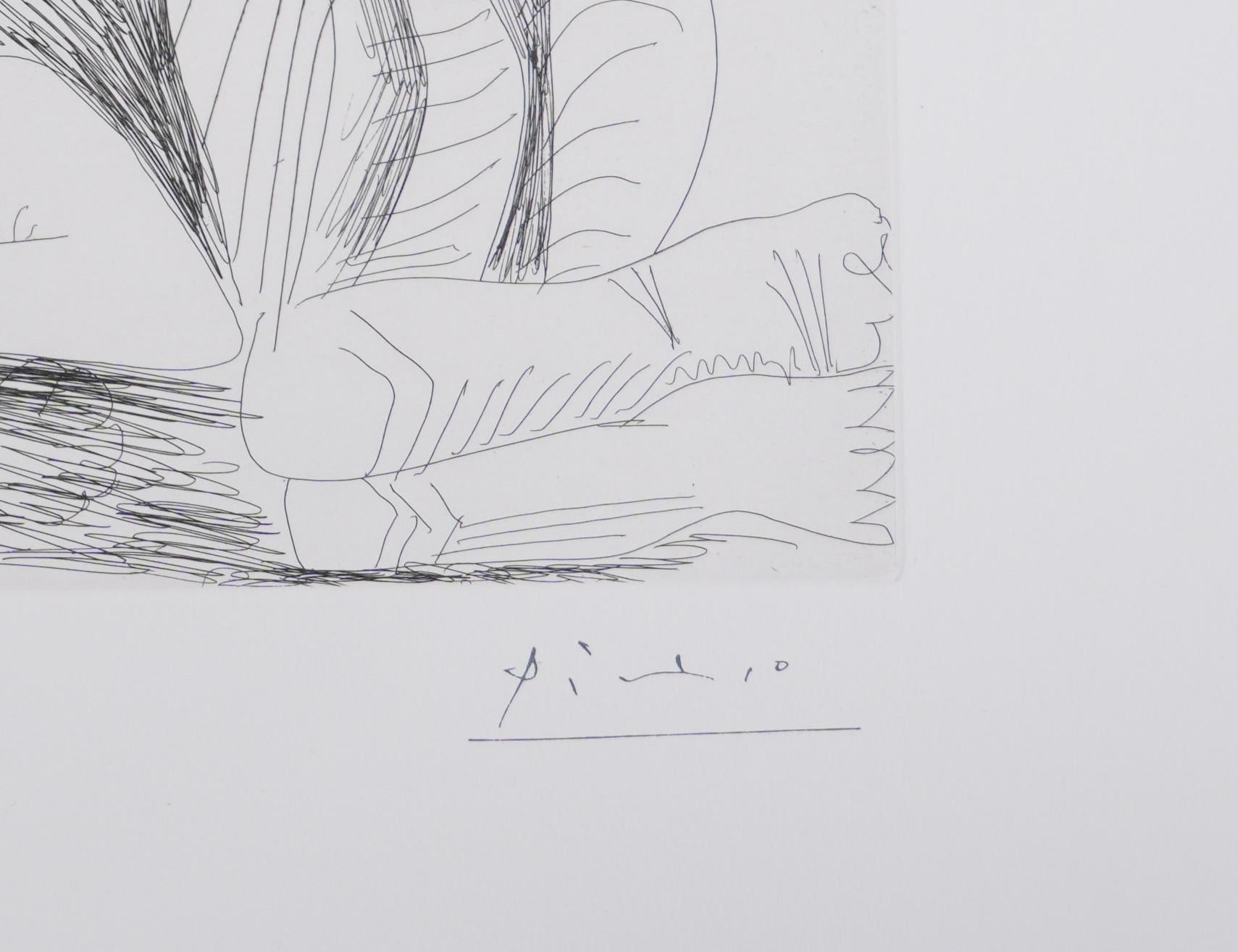 The 156, Salome Dancing - Original Etching, Signed (Baer #2010) - Print de Pablo Picasso