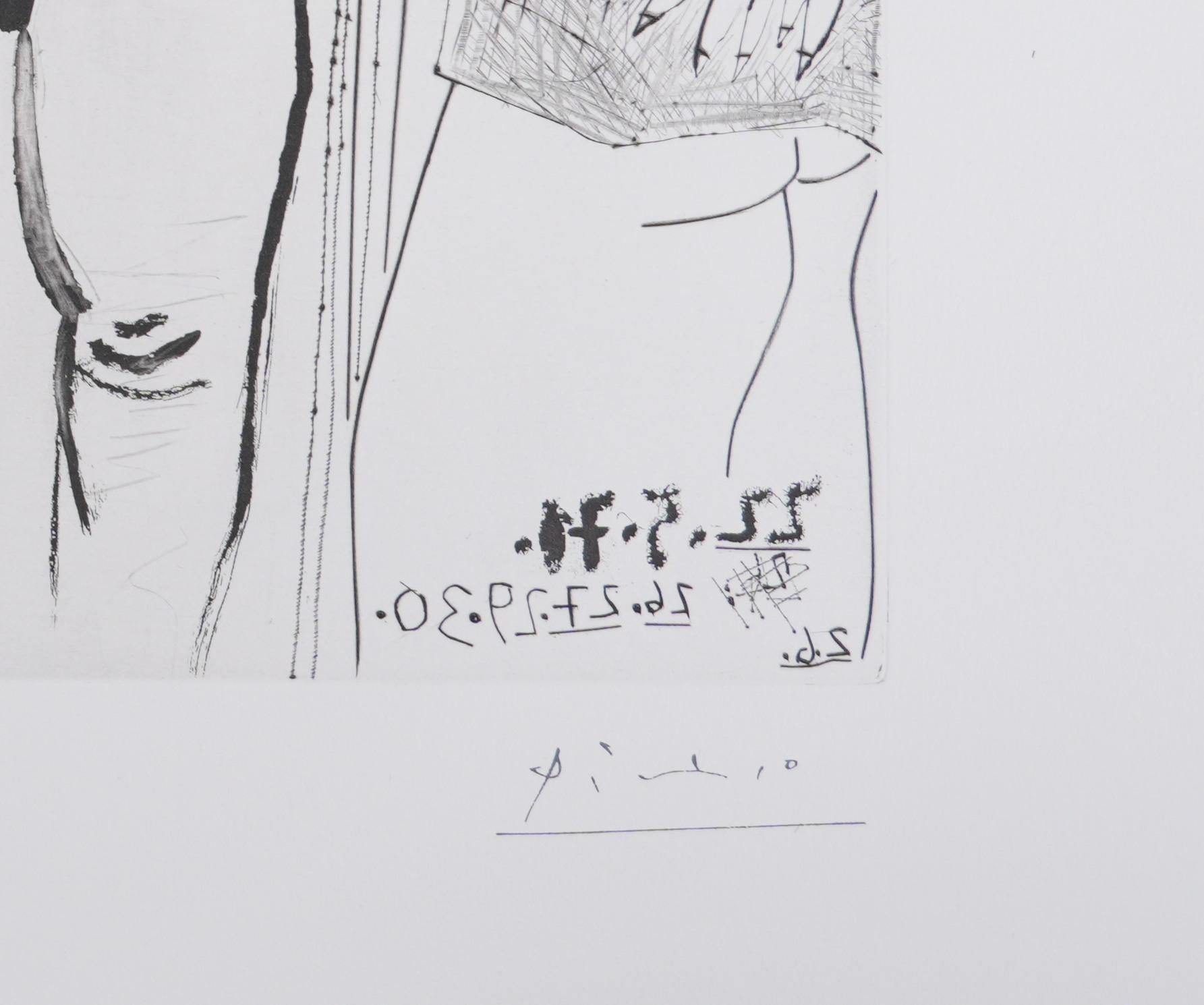 The 156, The Assistant Teacher - Original Etching, Signed (Baer #1999) - Print by Pablo Picasso