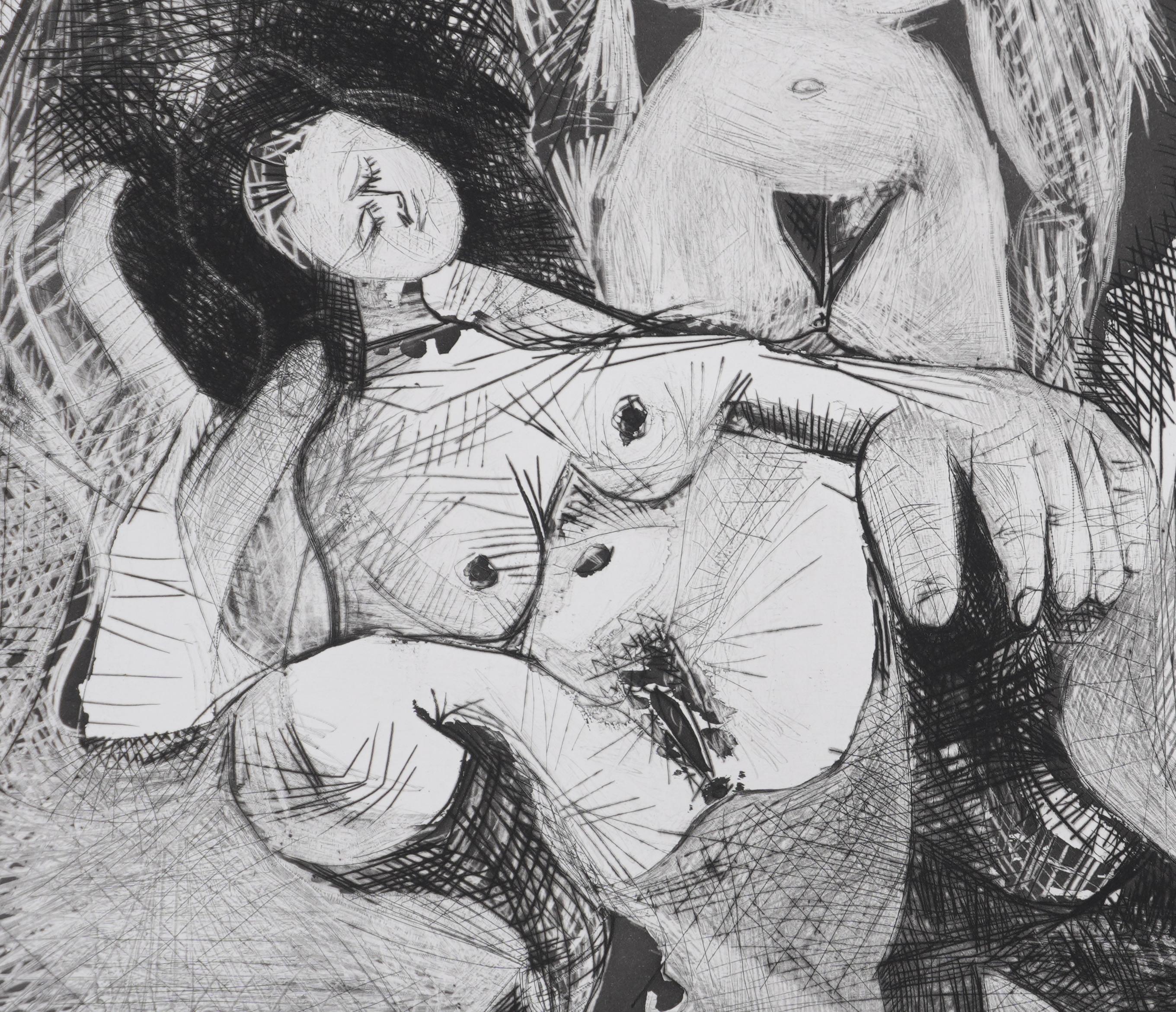 Pablo PICASSO (1881-1973)
The 156, Girls Among Themselves, The Assistant Teacher (plate 134), 1978

Original etching (Crommelynck workshop)
Signed with stamp
Justified HC B/C
On vellum, 50 x 66 cm (c. 19,68 x 25,98 in)

REFERENCE:
- Catalogue