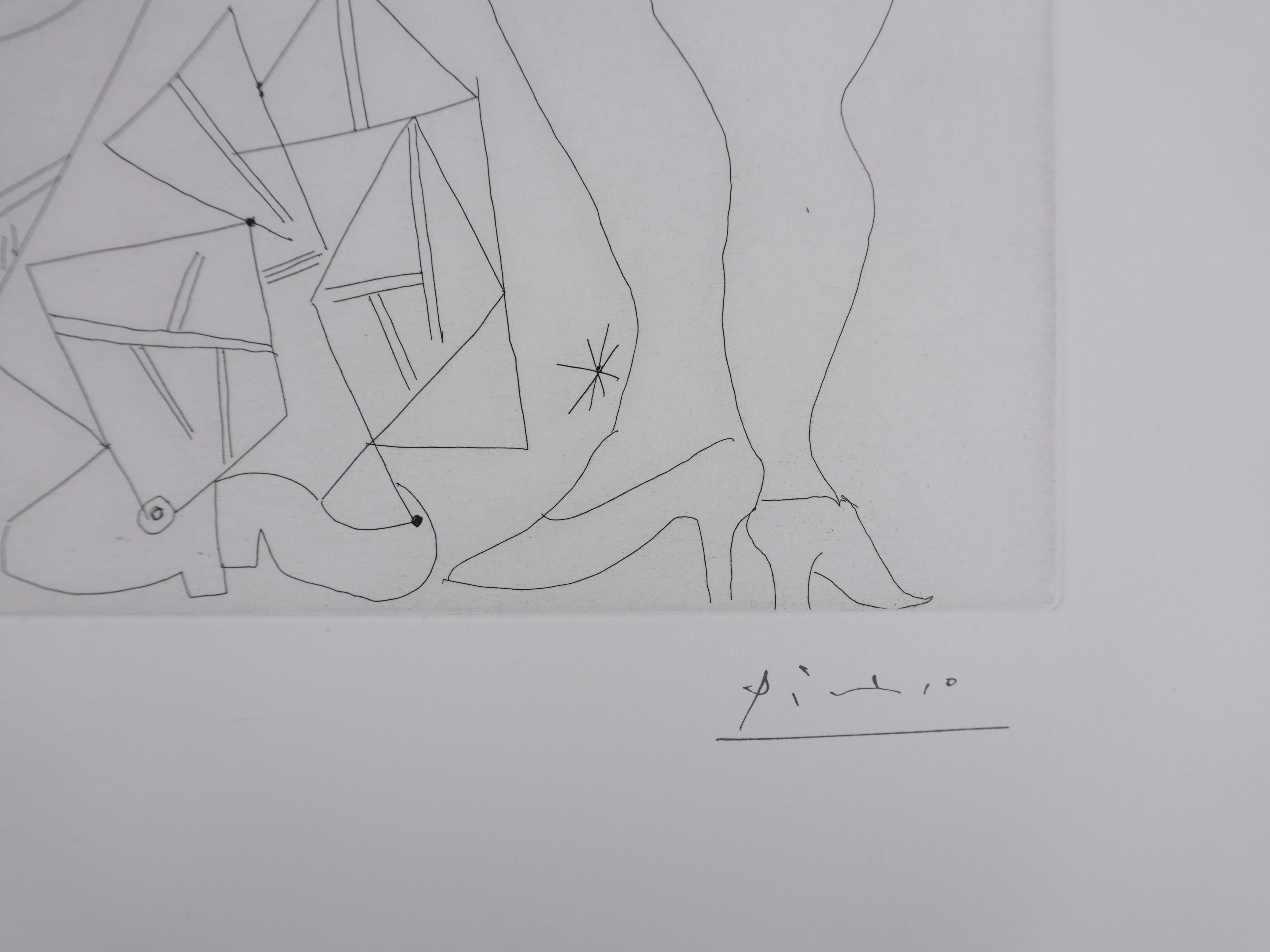 The 156, The Four Leaf Clover - Original Etching, Signed (Baer #1878) - Print by Pablo Picasso