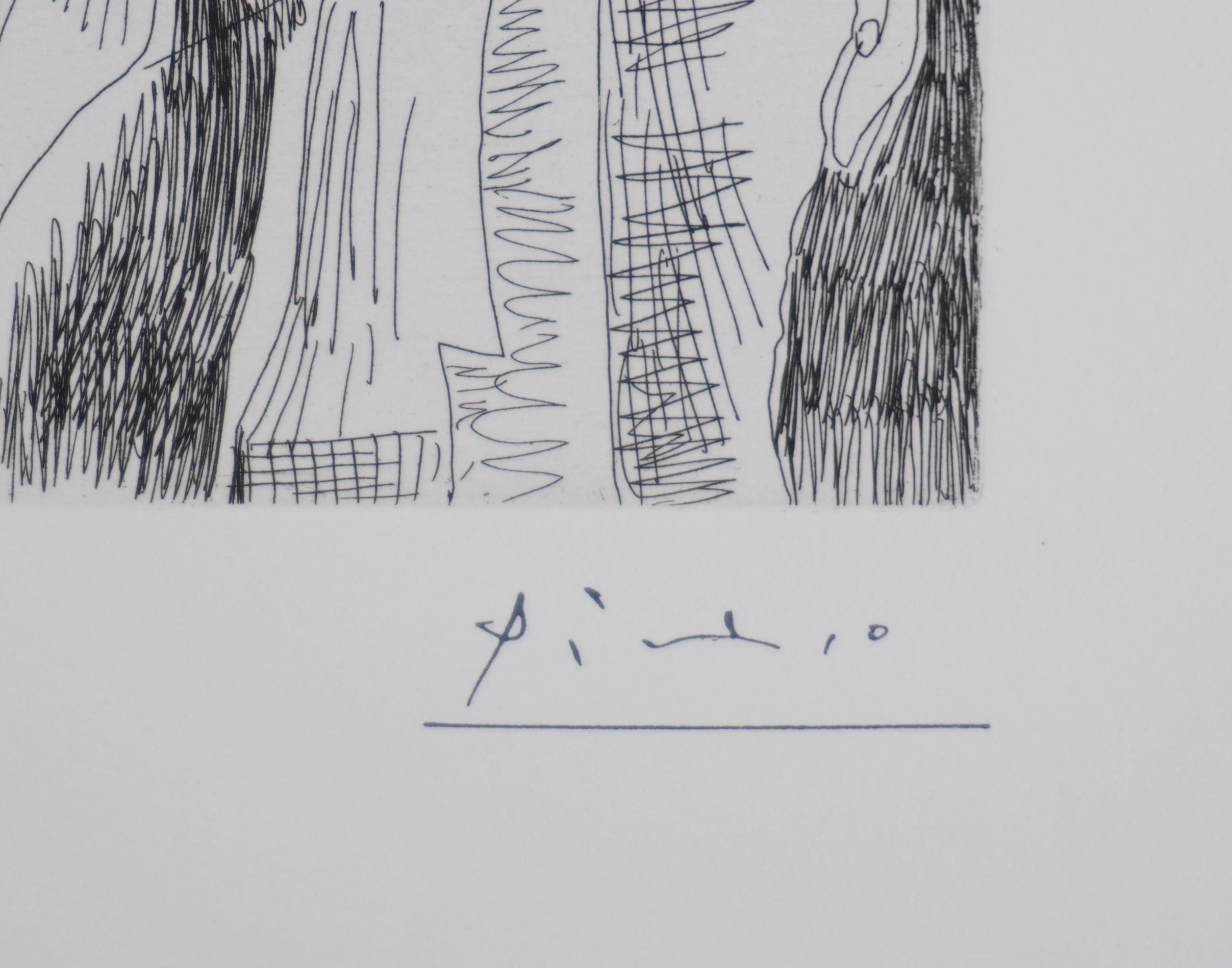 The 156, The Horsewoman at the Circus - Original Etching, Signed (Baer #1915) - Print by Pablo Picasso