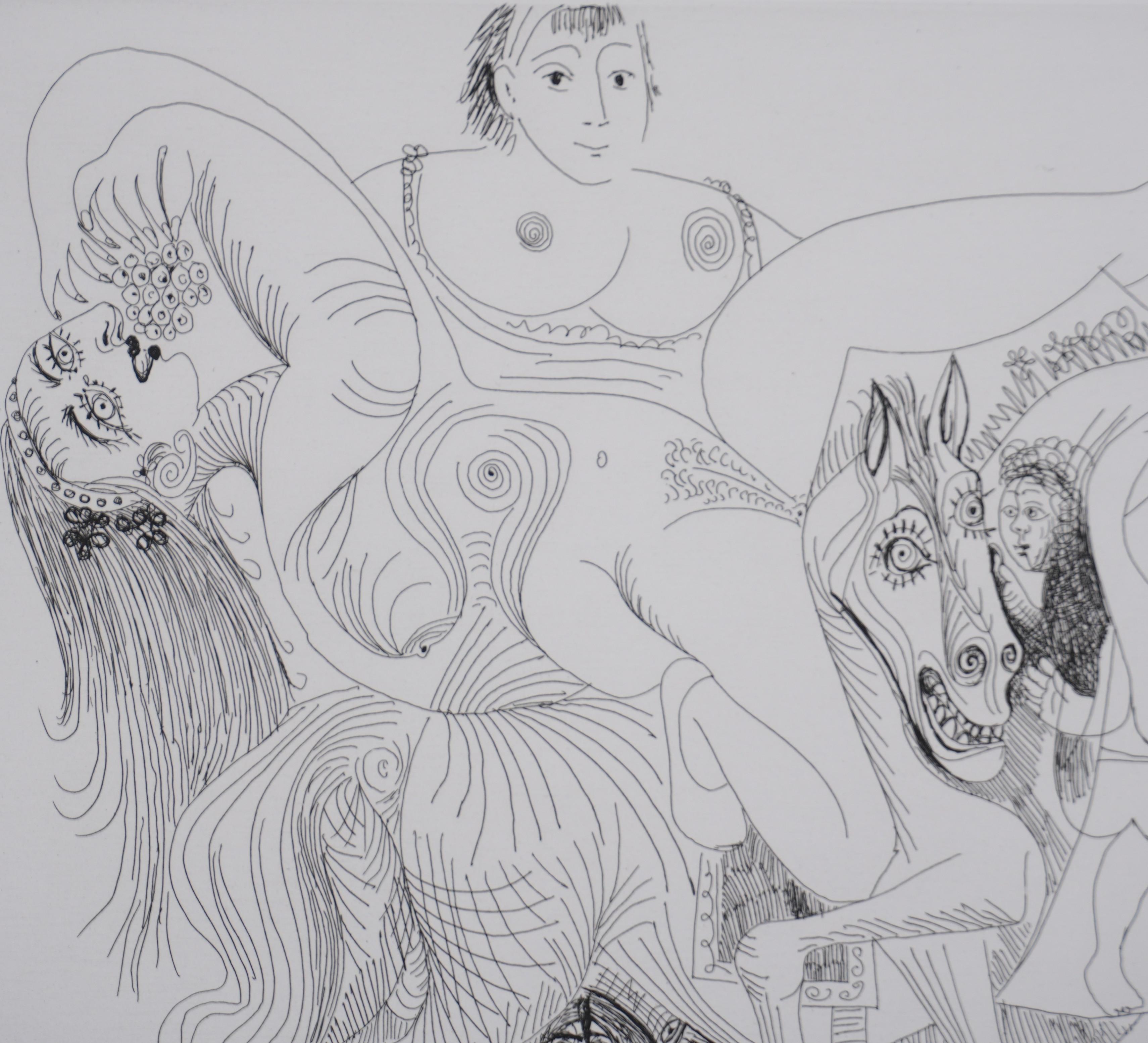The 156, The Horsewoman at the Circus - Original Etching, Signed (Baer #1915) For Sale 1