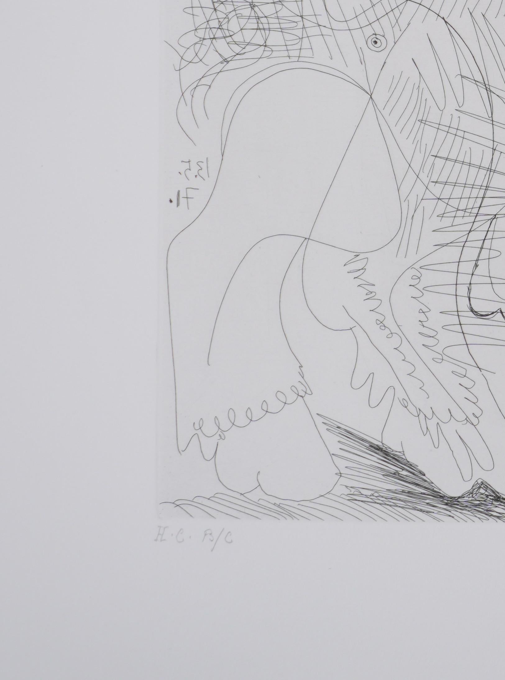 The 156, Time Passes - Original Etching, Signed (Baer #1990) For Sale 2