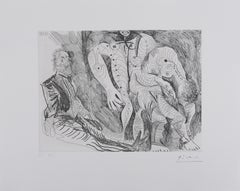 The 156, Women with Degas Dreaming - Original Etching, Signed (Baer #1948)