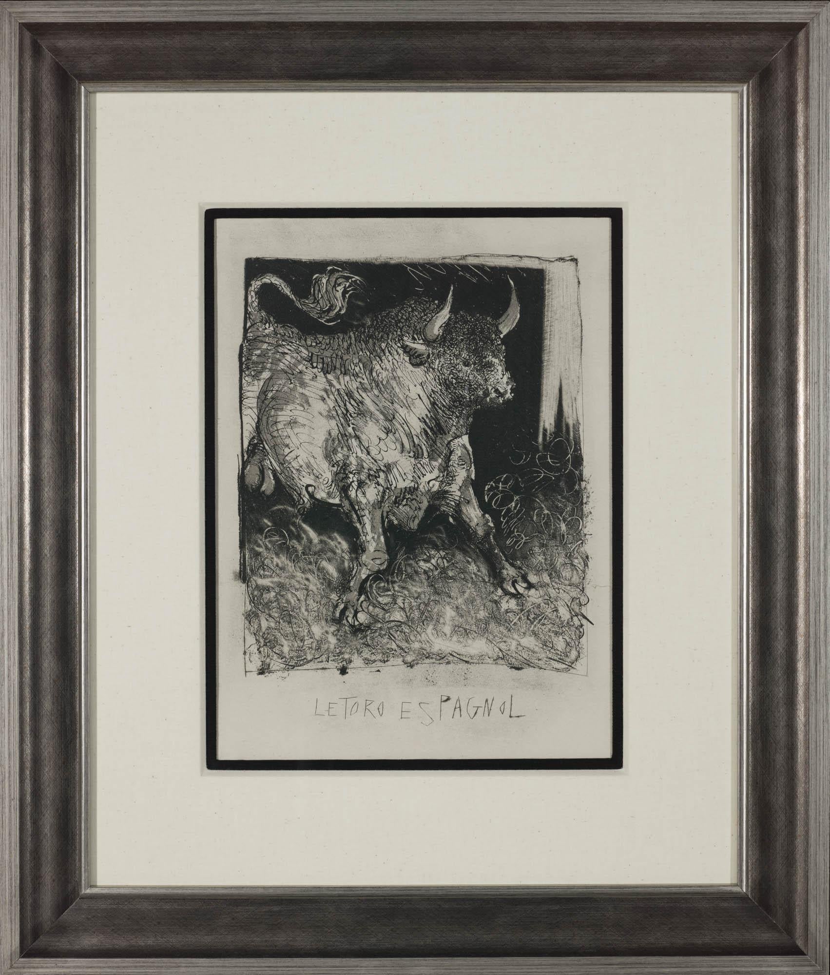 The Bull, 1942 (Histoire Naturelle - Textes de Buffon, B.331) – Print von Pablo Picasso