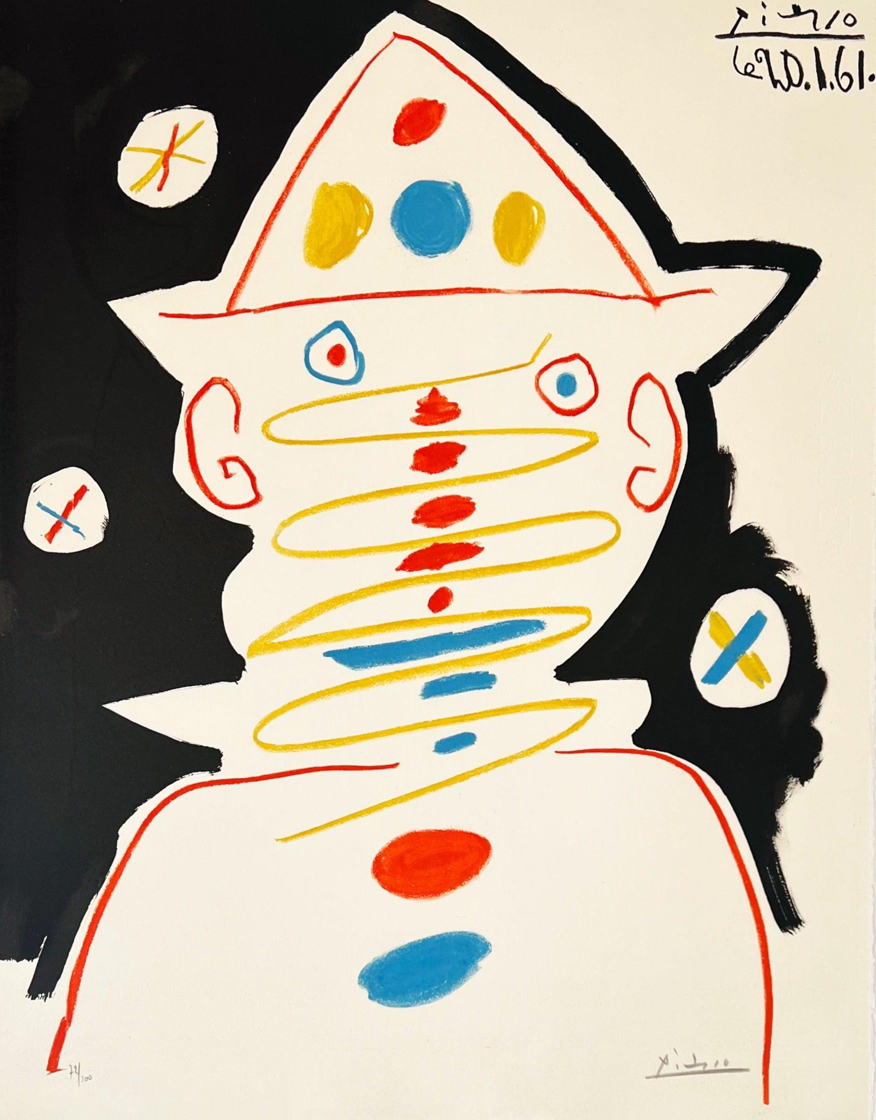 Pablo Picasso Portrait Print - The Clown