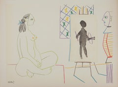 L'artista in costume e la sua modella - Litografia originale (Mourlot)
