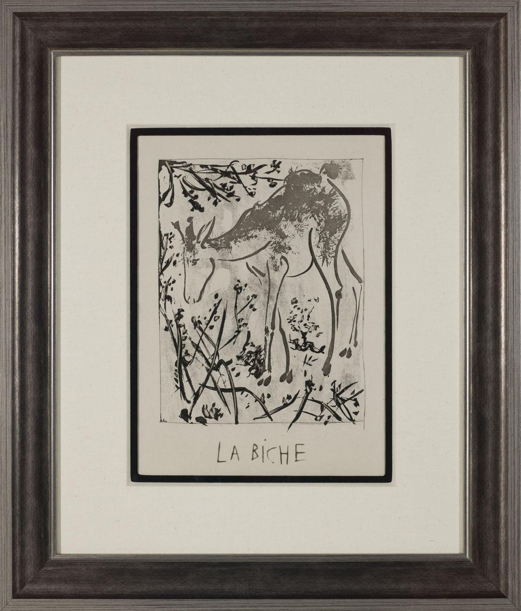 The Deer, 1942 (Histoire Naturelle - Textes de Buffon, B.336) – Print von Pablo Picasso